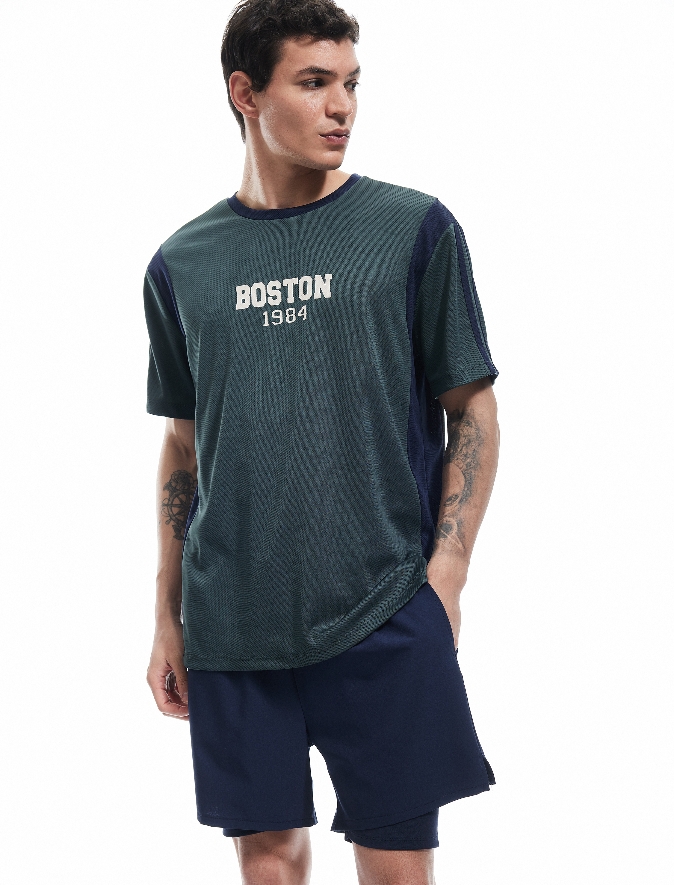   Fermuarlı Cep Detaylı Oversize Yüksek Bel Paraşüt Kumaş Taytlı Spor Şort