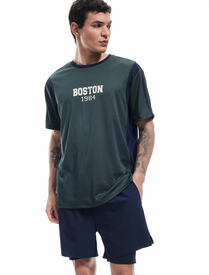  Fermuarlı Cep Detaylı Oversize Yüksek Bel Paraşüt Kumaş Taytlı Spor Şort