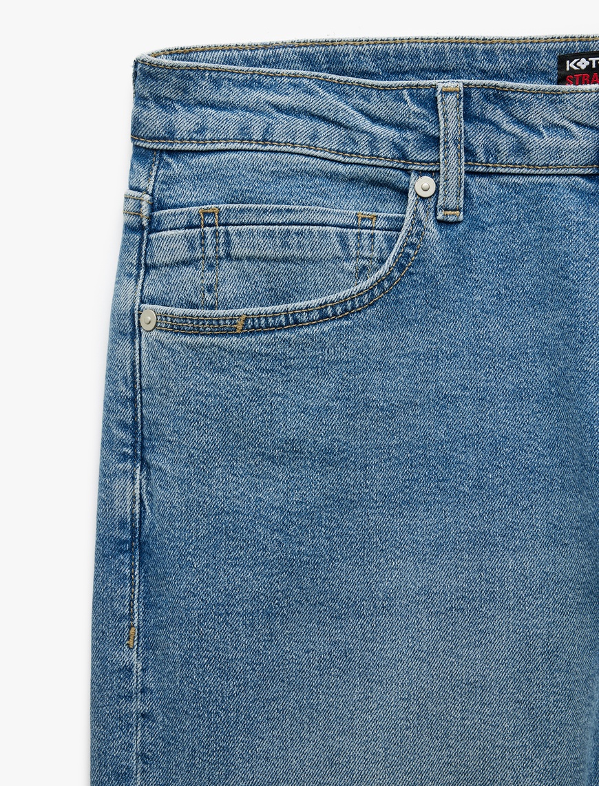   Pamuklu Normal Bel Straight Fit Jean Pantolon - Mark Jean