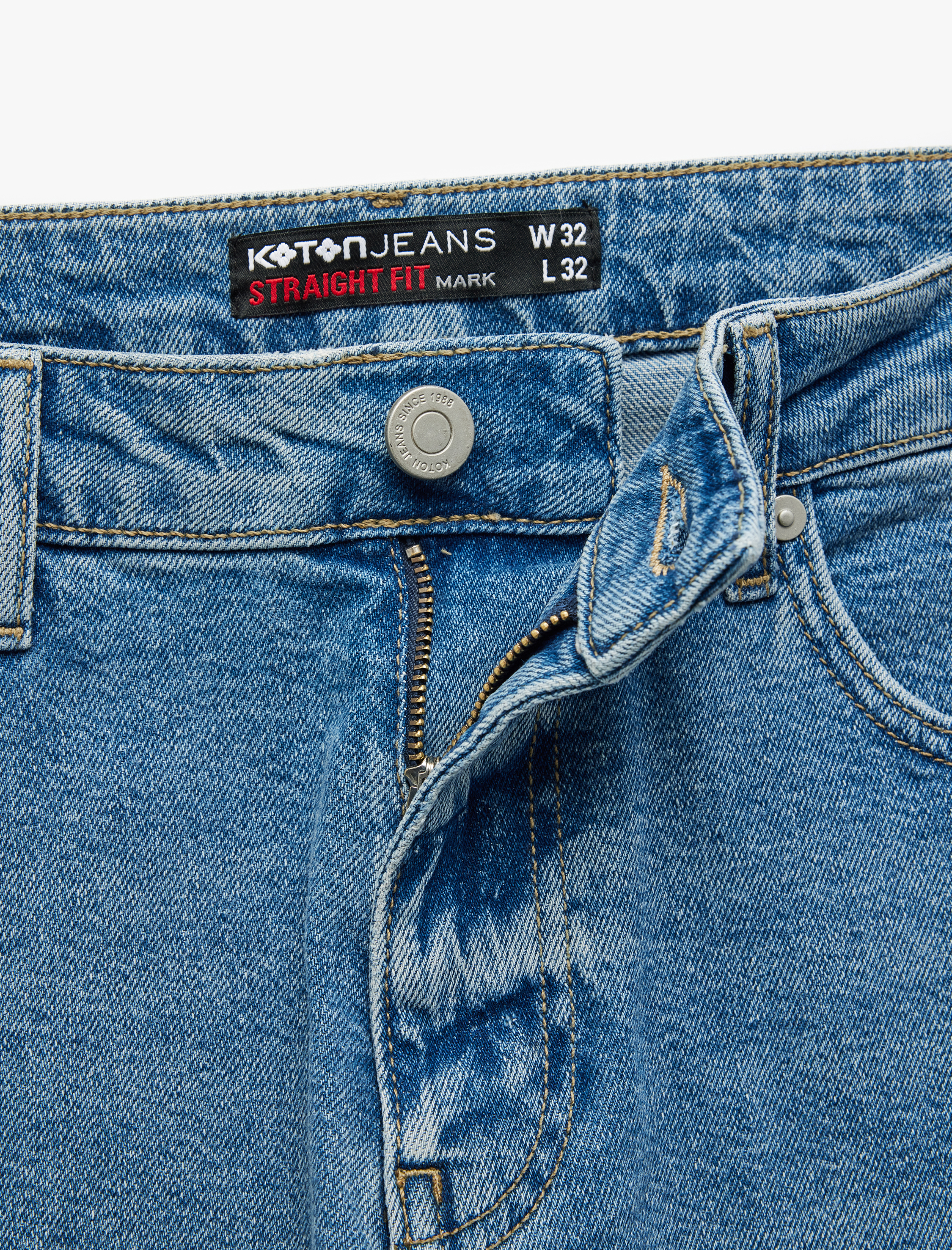   Pamuklu Normal Bel Straight Fit Jean Pantolon - Mark Jean