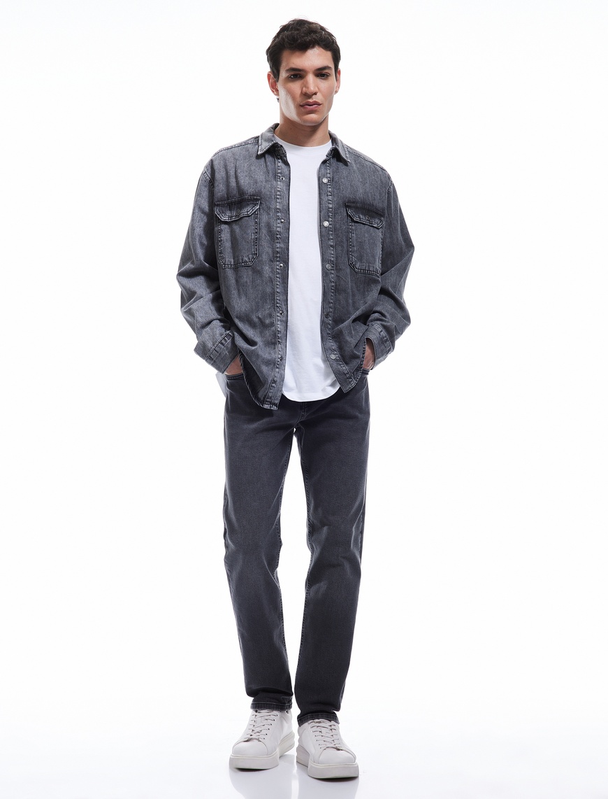   Pamuklu Normal Bel Skinny Fit Jean Pantolon - Michael Jean