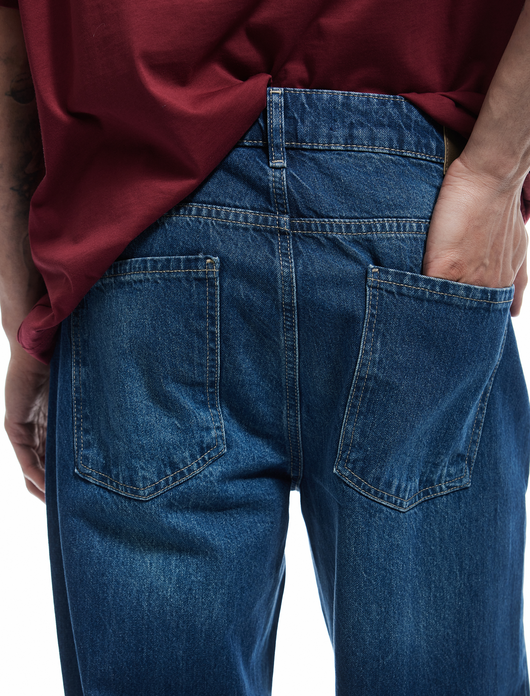   Pamuklu Normal Bel Vintage Straight Fit Jean Pantolon