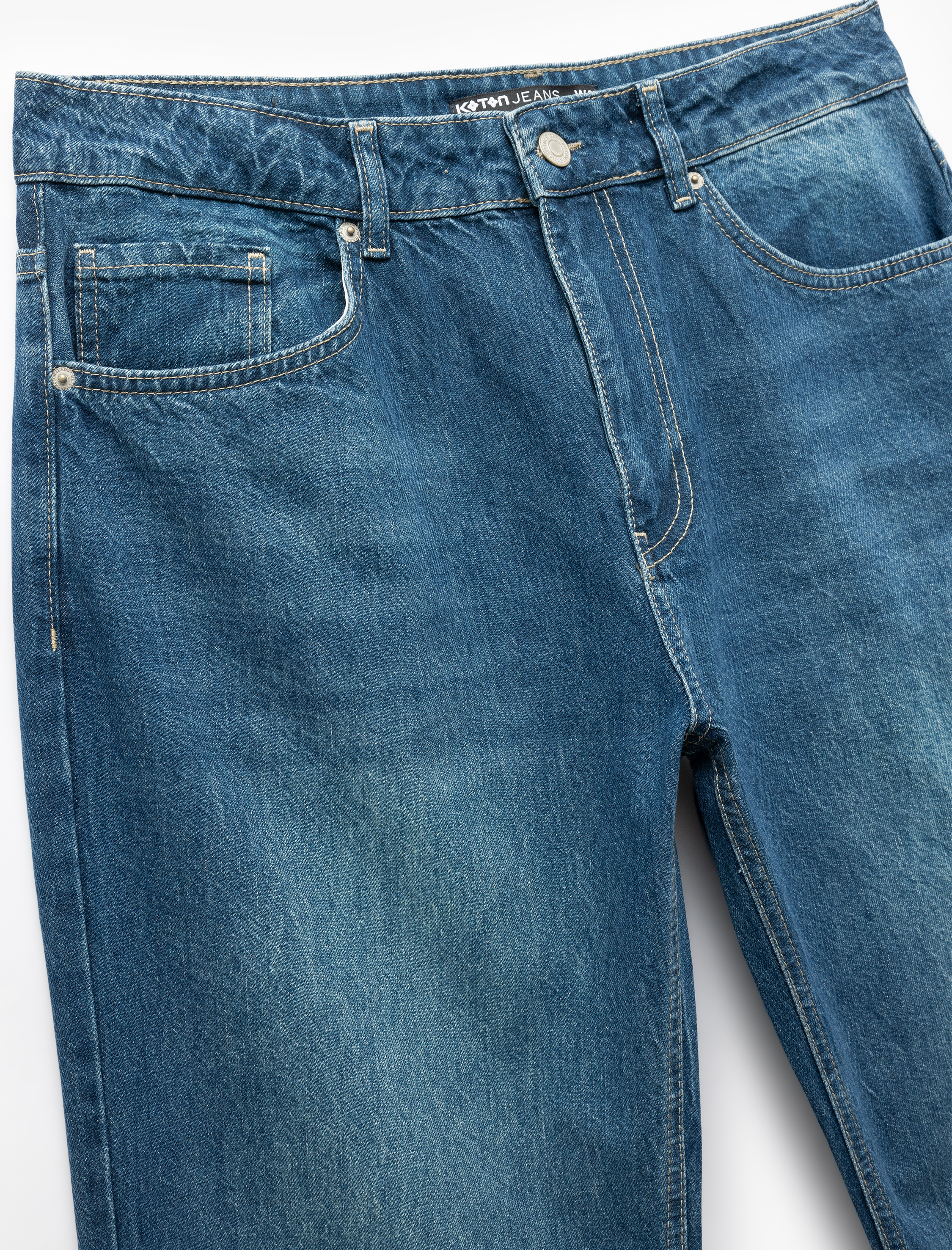   Pamuklu Normal Bel Vintage Straight Fit Jean Pantolon