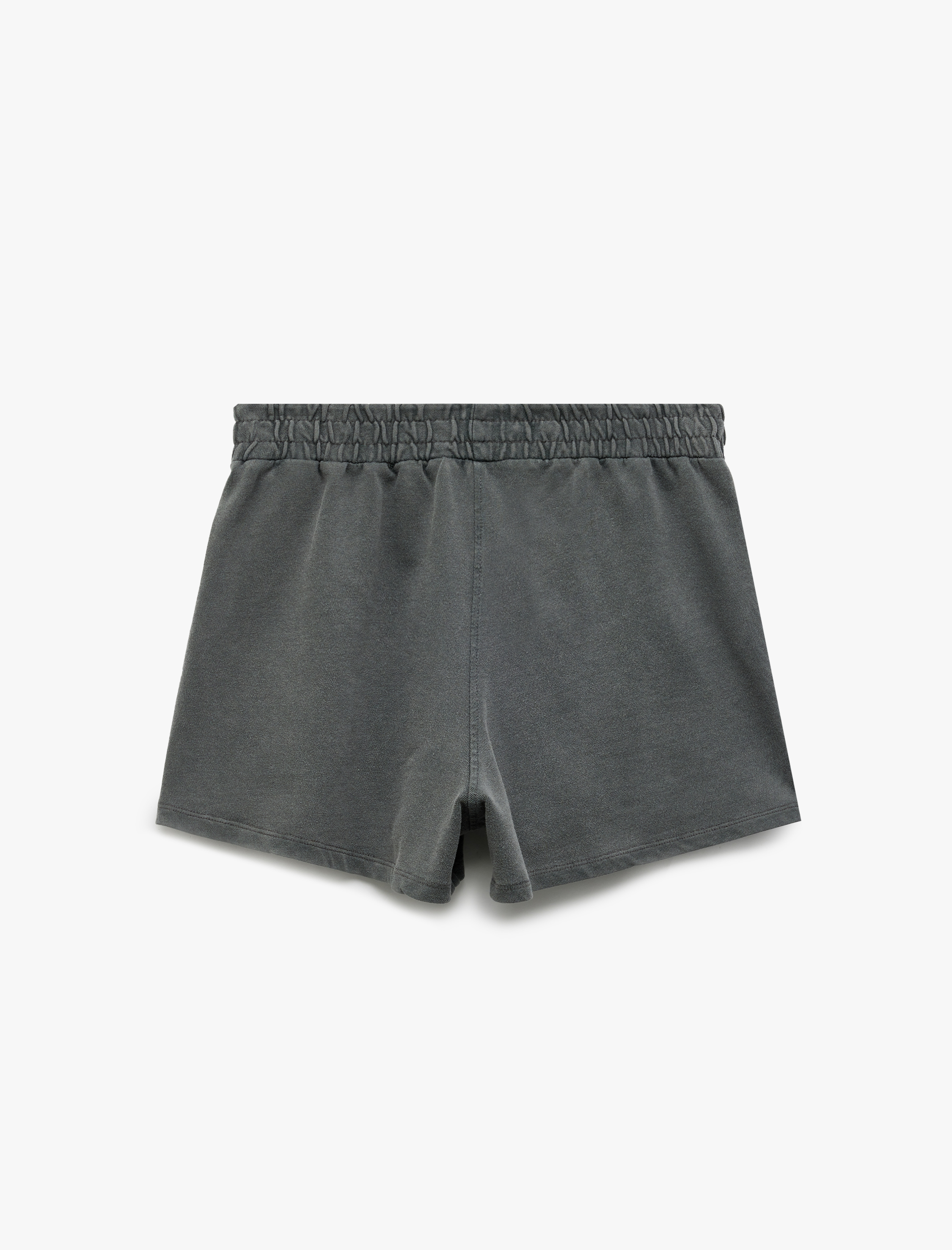   Pamuklu Baskılı Dar Kesim Mini Beli Lastikli Şort