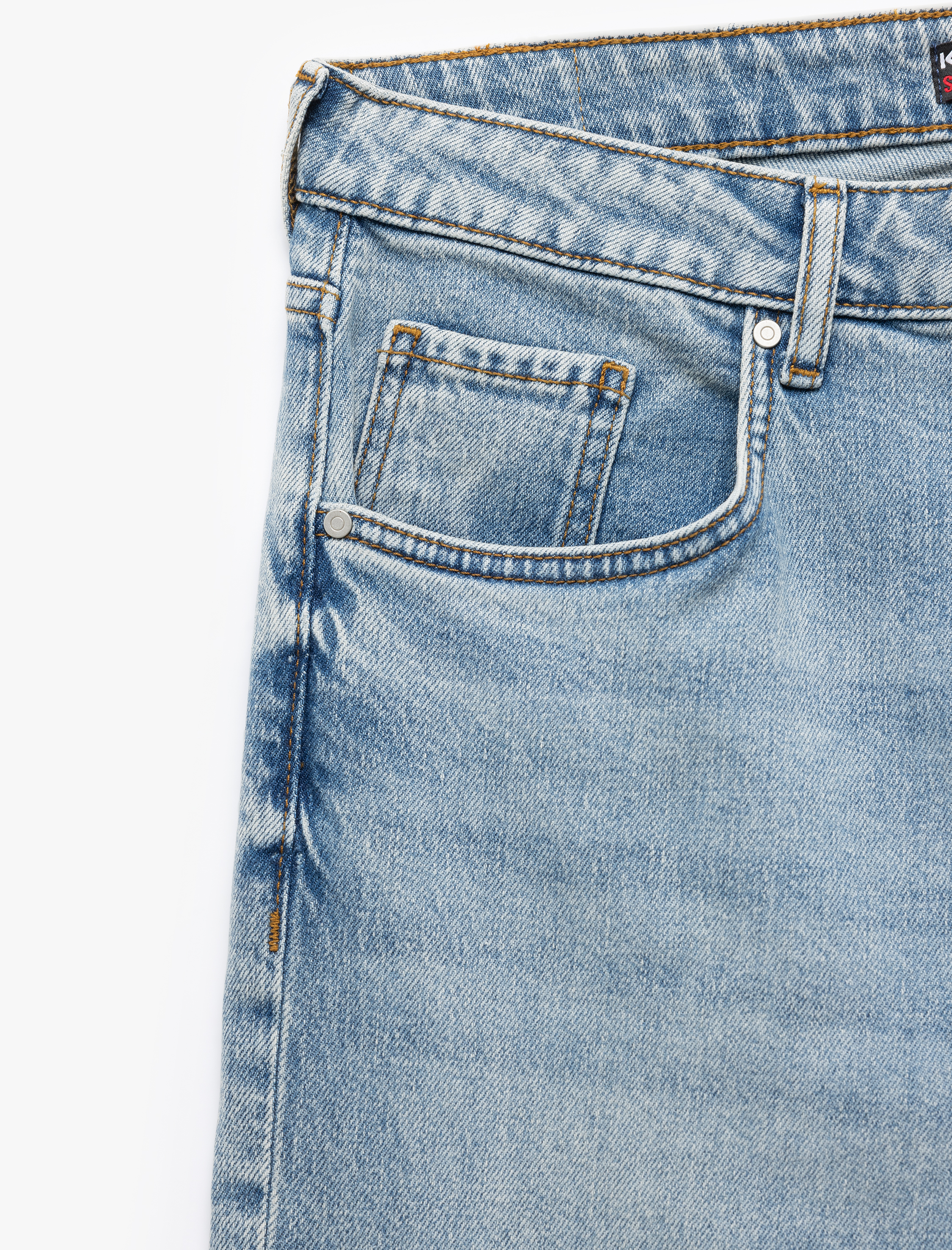   Düğmeli Pamuklu Normal Bel Straight Fit Jean Pantolon - Mark Jean