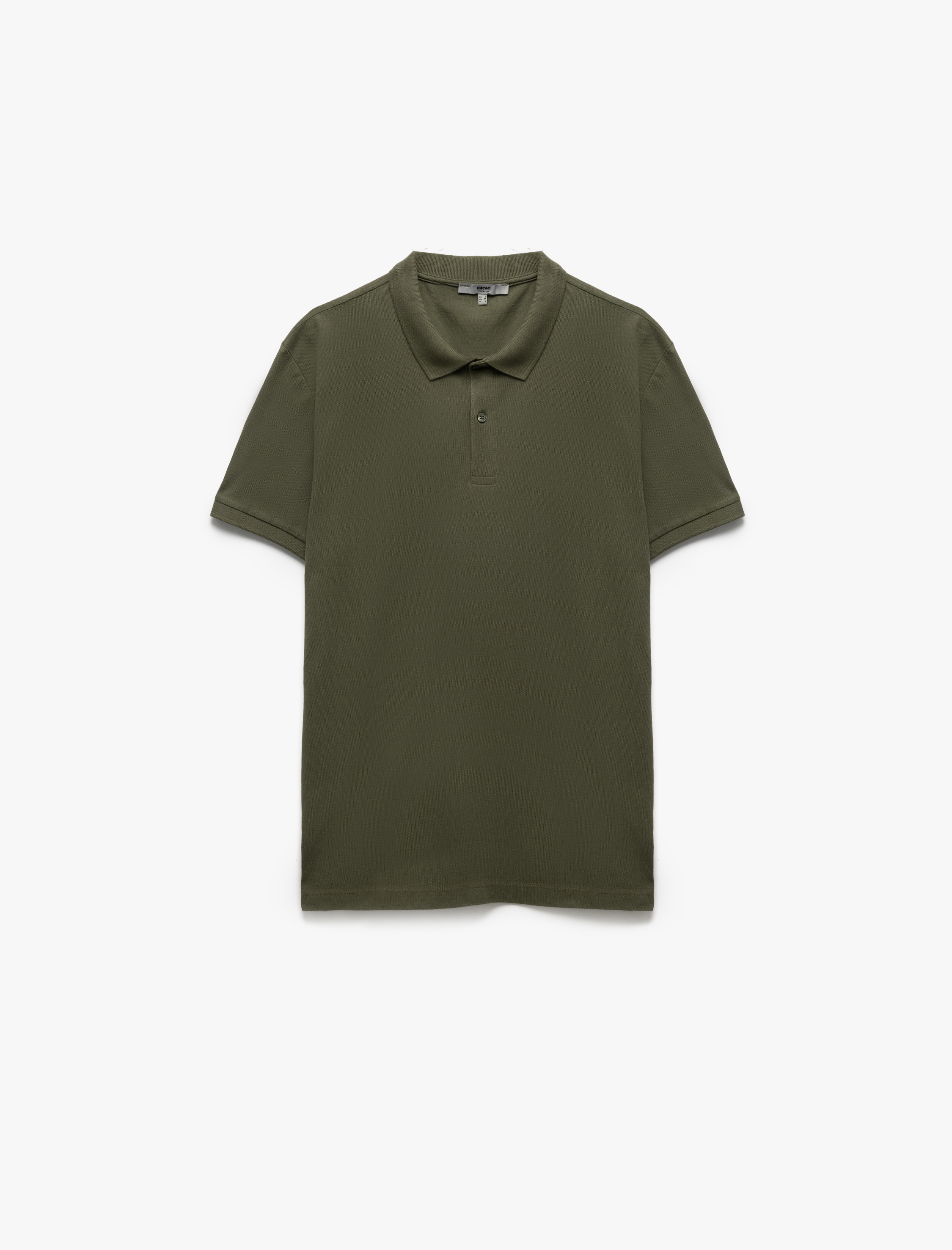   Kısa Kollu Pamuklu Pike Kumaş Polo Yaka Slim Fit Tişört