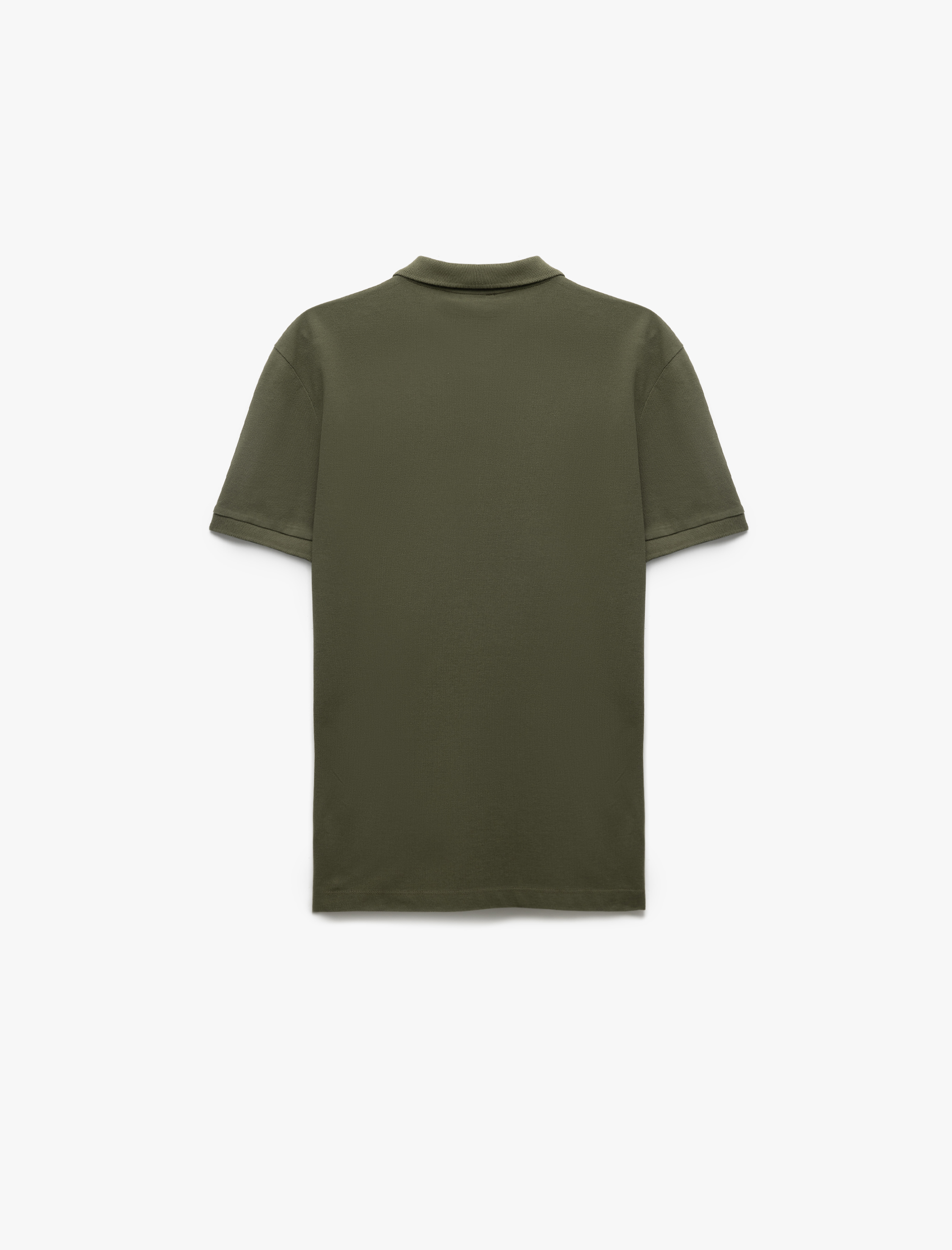   Kısa Kollu Pamuklu Pike Kumaş Polo Yaka Slim Fit Tişört