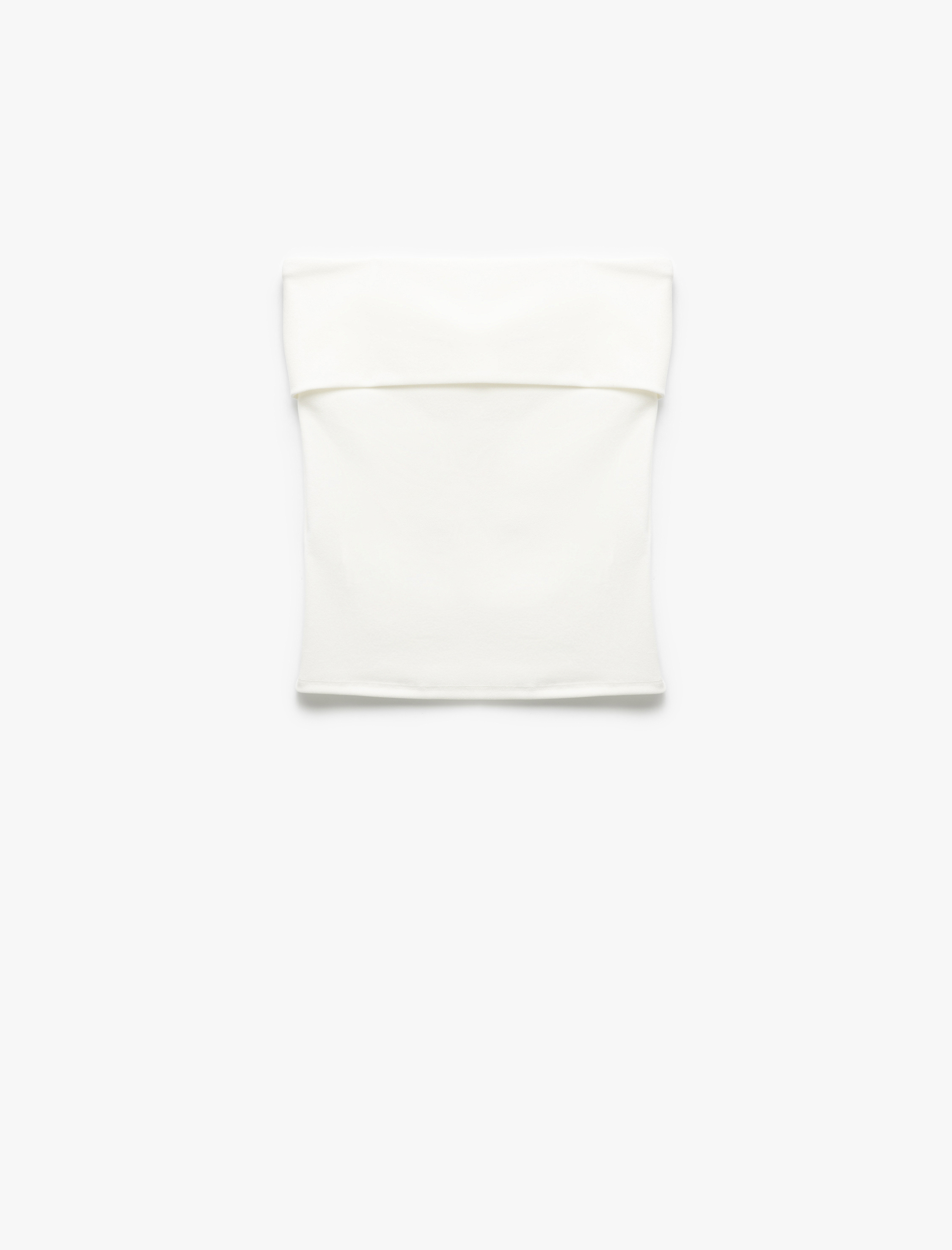   Dar Kesim Straplez Krep Üst