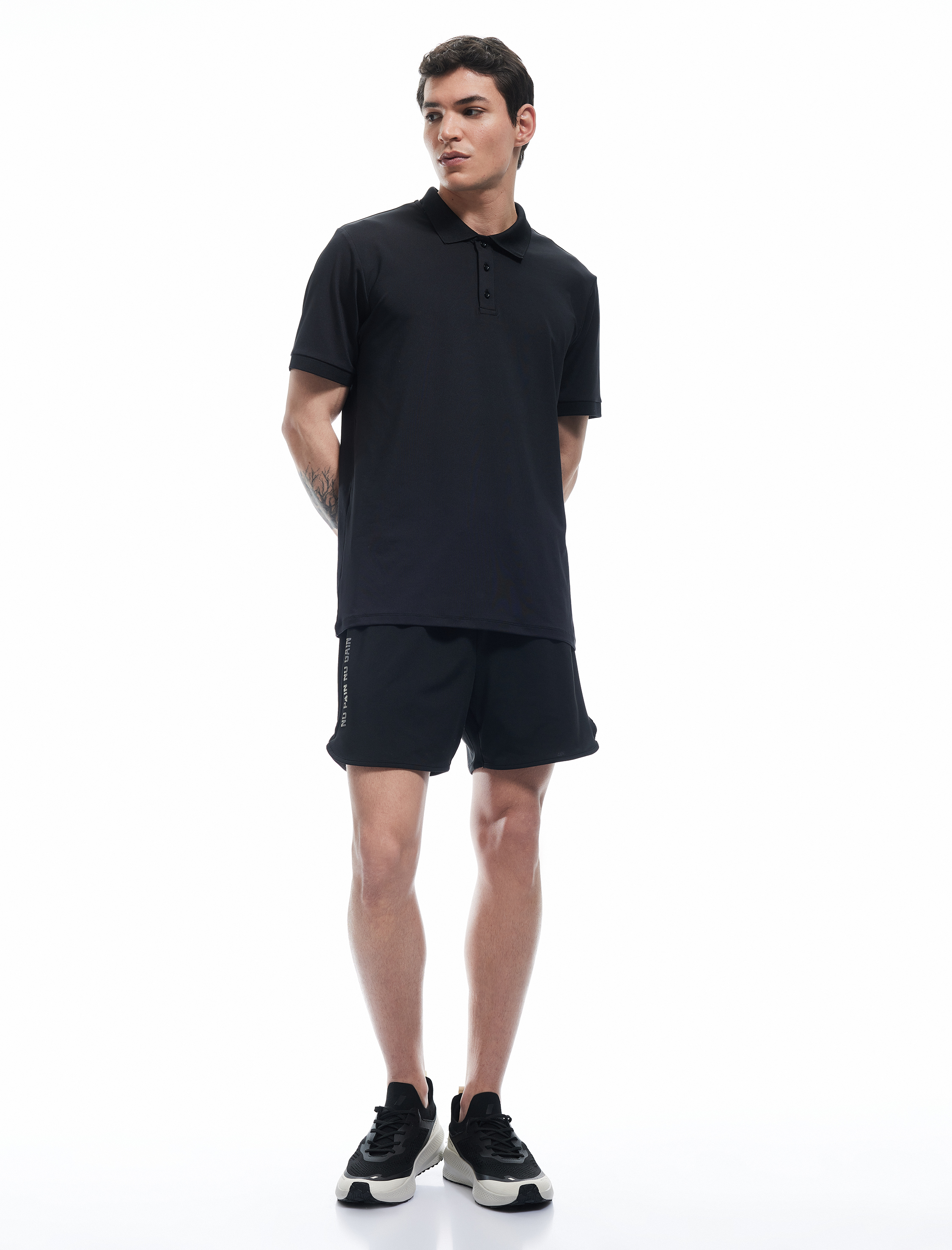   Baskılı Cep Detaylı Beli Bağcıklı Spor Şort