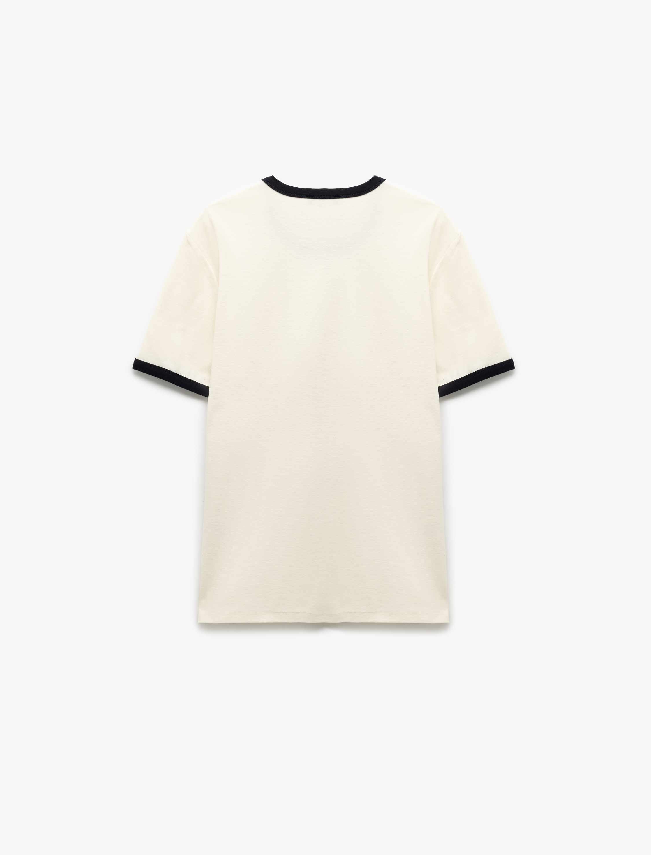   Pamuklu Regular Fit Biyeli Kısa Kollu Bisiklet Yaka Erkek Tişört