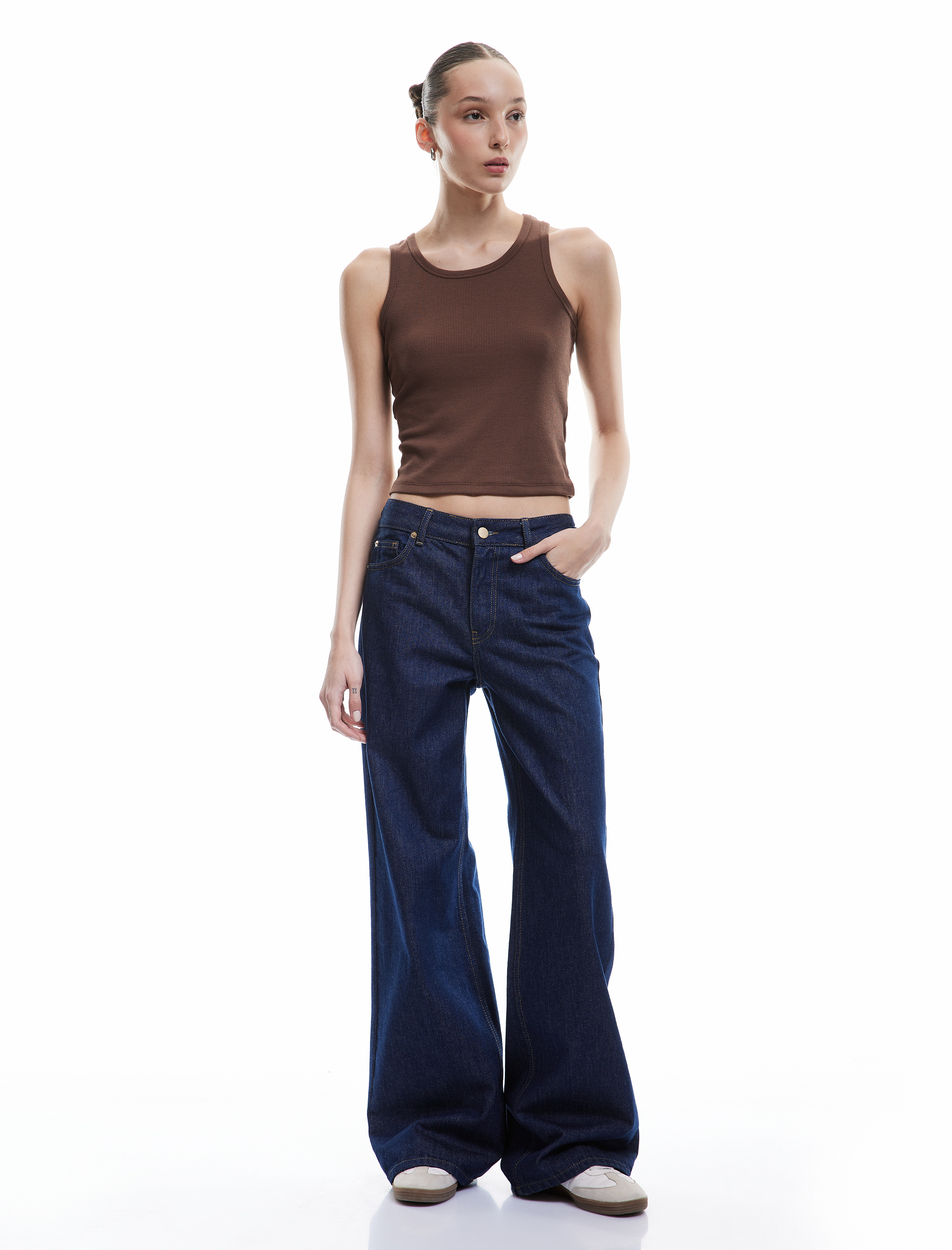   Dar Kesim Bisiklet Yaka Kaşkorse Viskon Karışımlı Basic Kolsuz Atlet