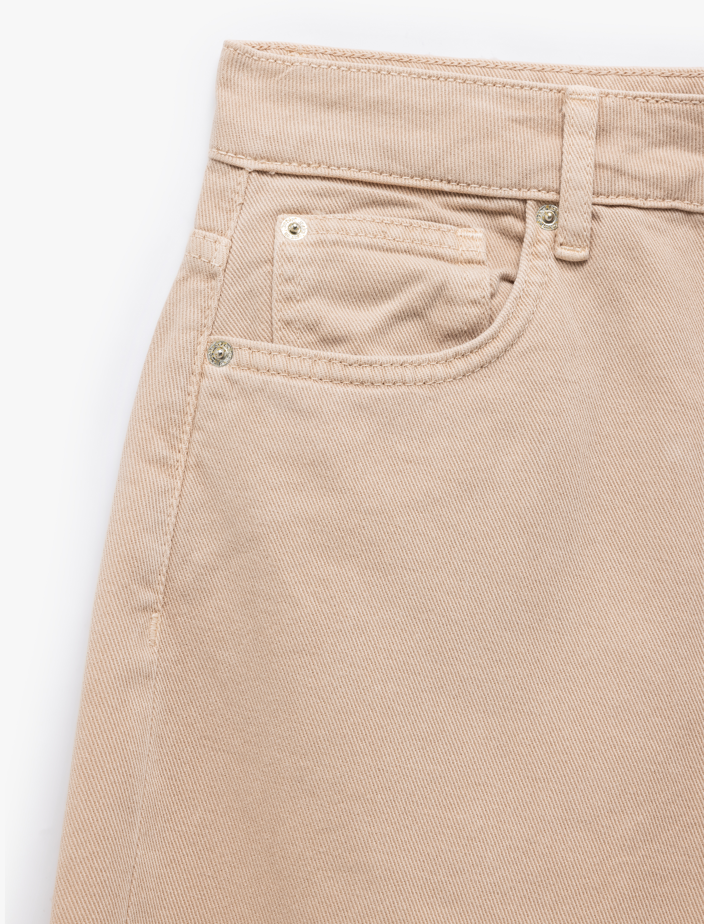   Rahat Kesim Normal Bel Düğmeli Pamuklu Barrel Jean Pantolon