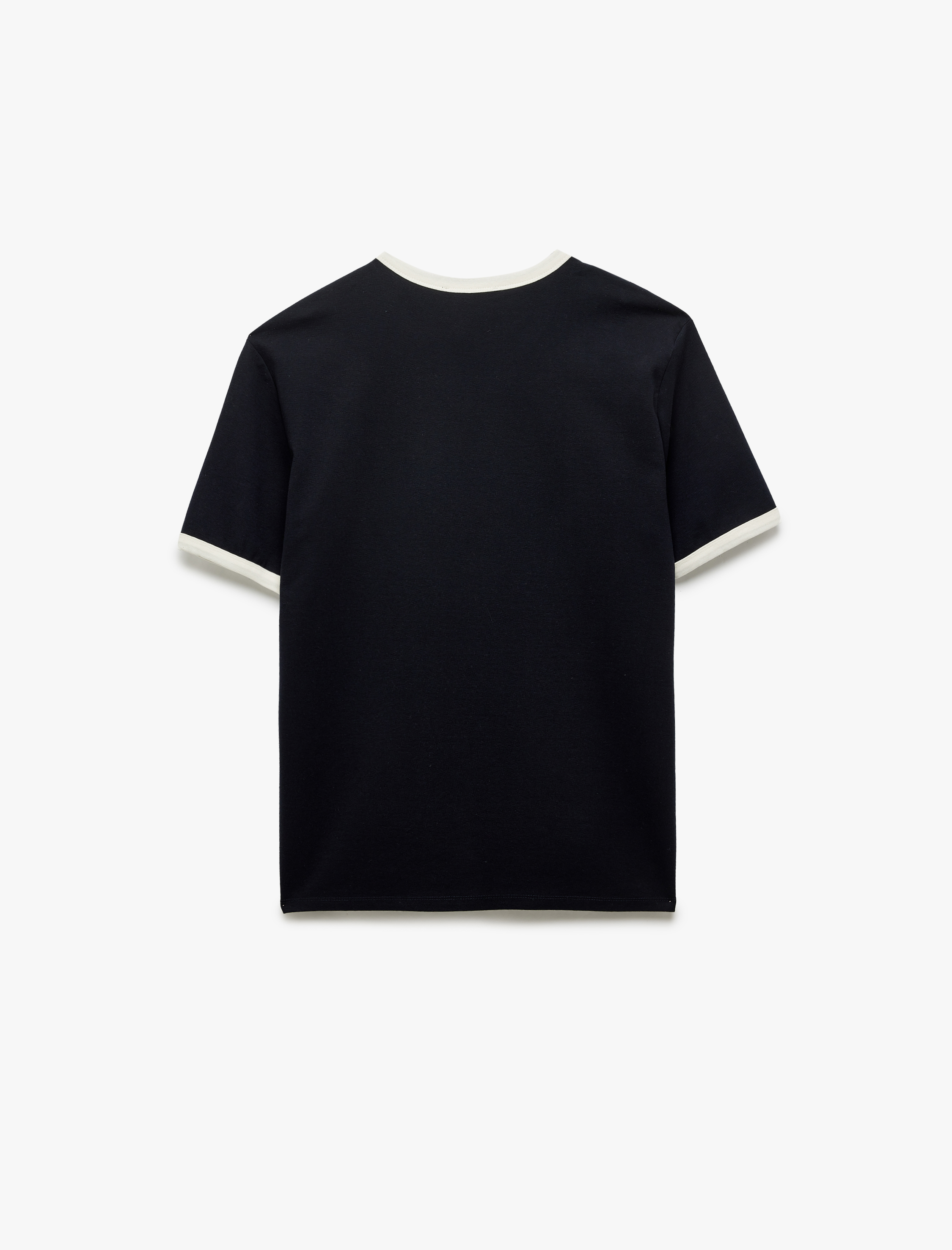   Pamuklu Regular Fit Biyeli Kısa Kollu Bisiklet Yaka Erkek Tişört