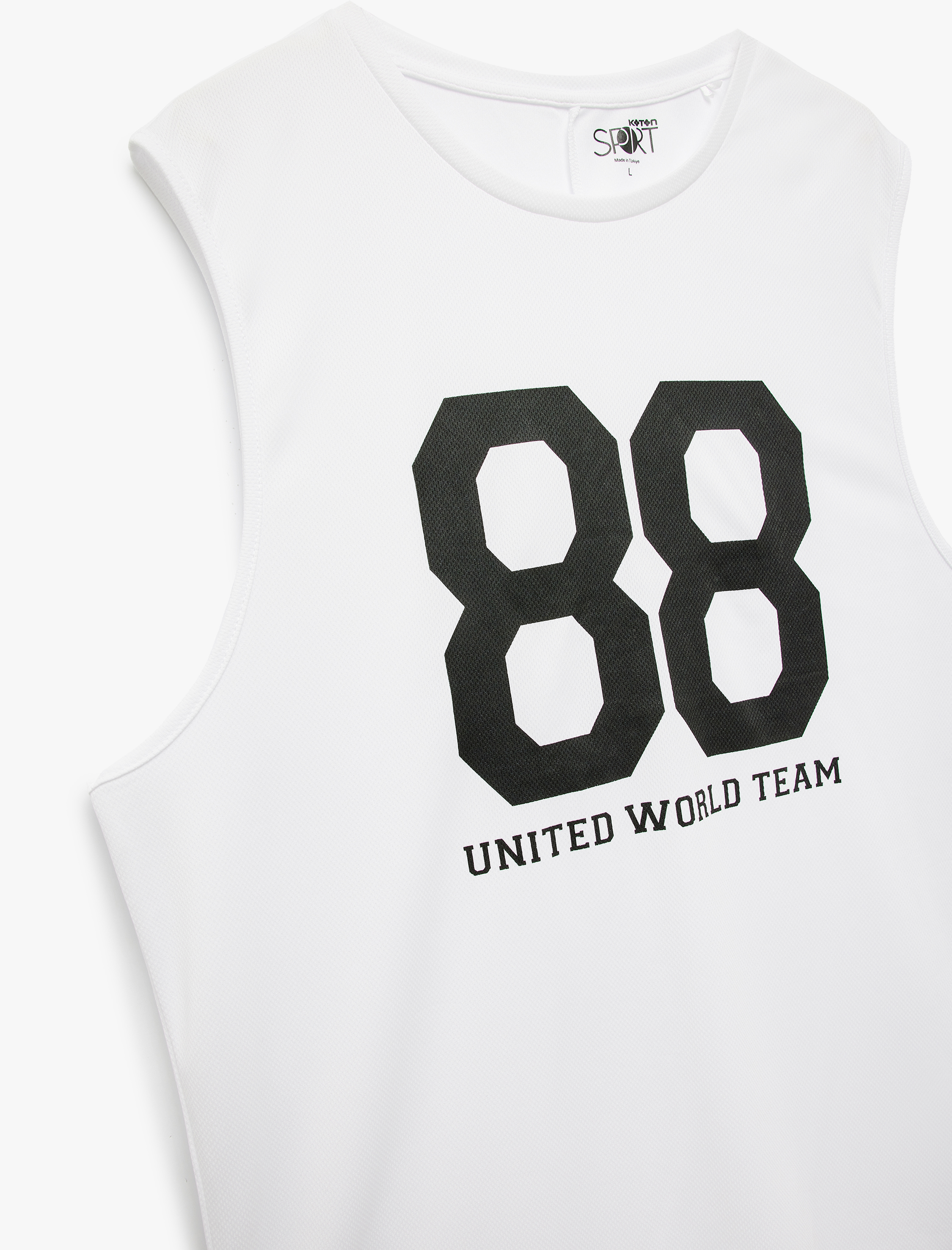   Baskılı Bisiklet Yaka Kolsuz Sporcu Atleti