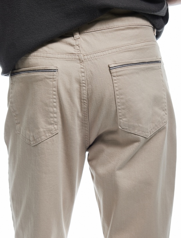 Pamuklu Straight Fit Gabardin Pantolon_2
