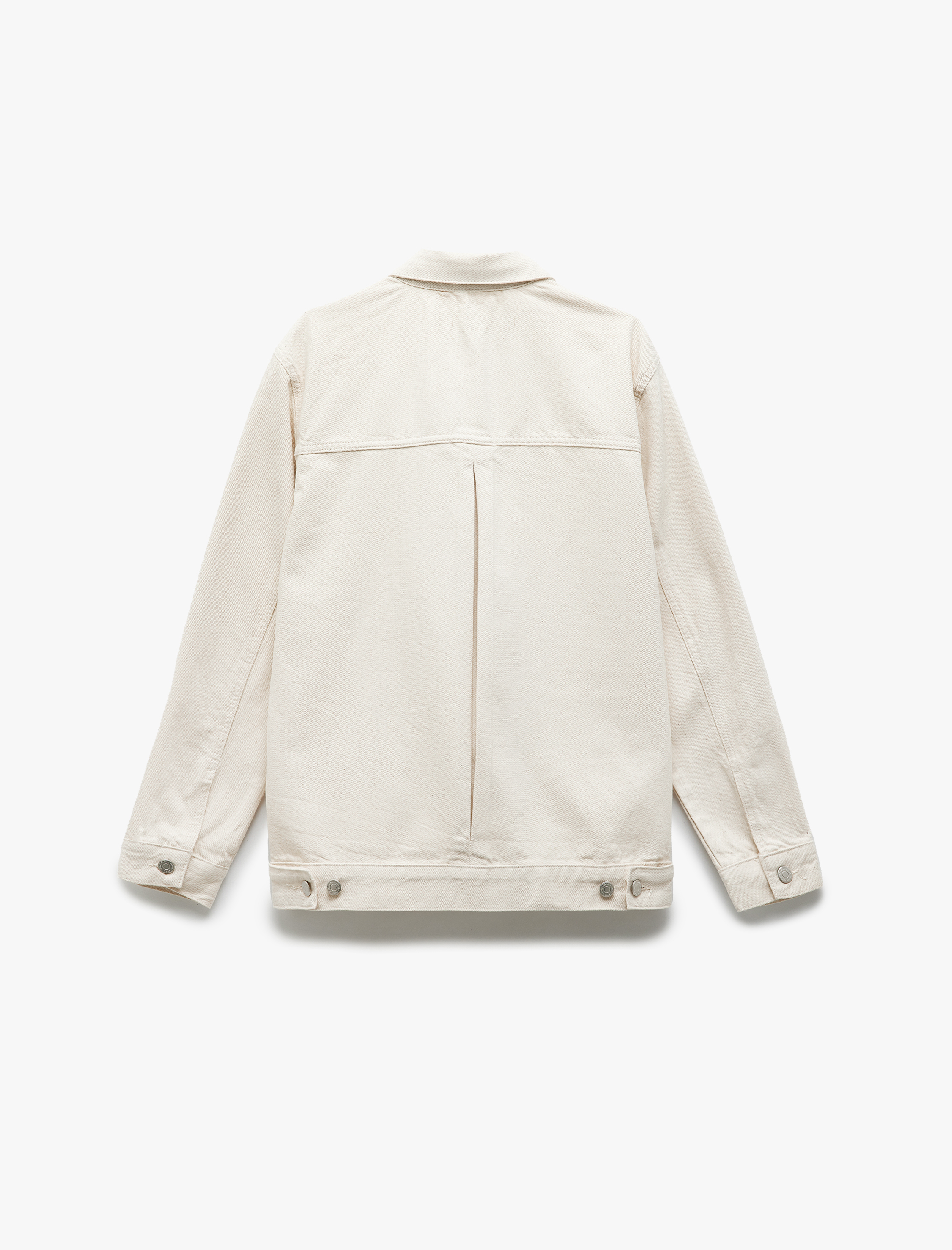 Kapaklı Cep Detaylı Regular Fit Klasik Yaka Uzun Kollu Denim Gömlek Ceket