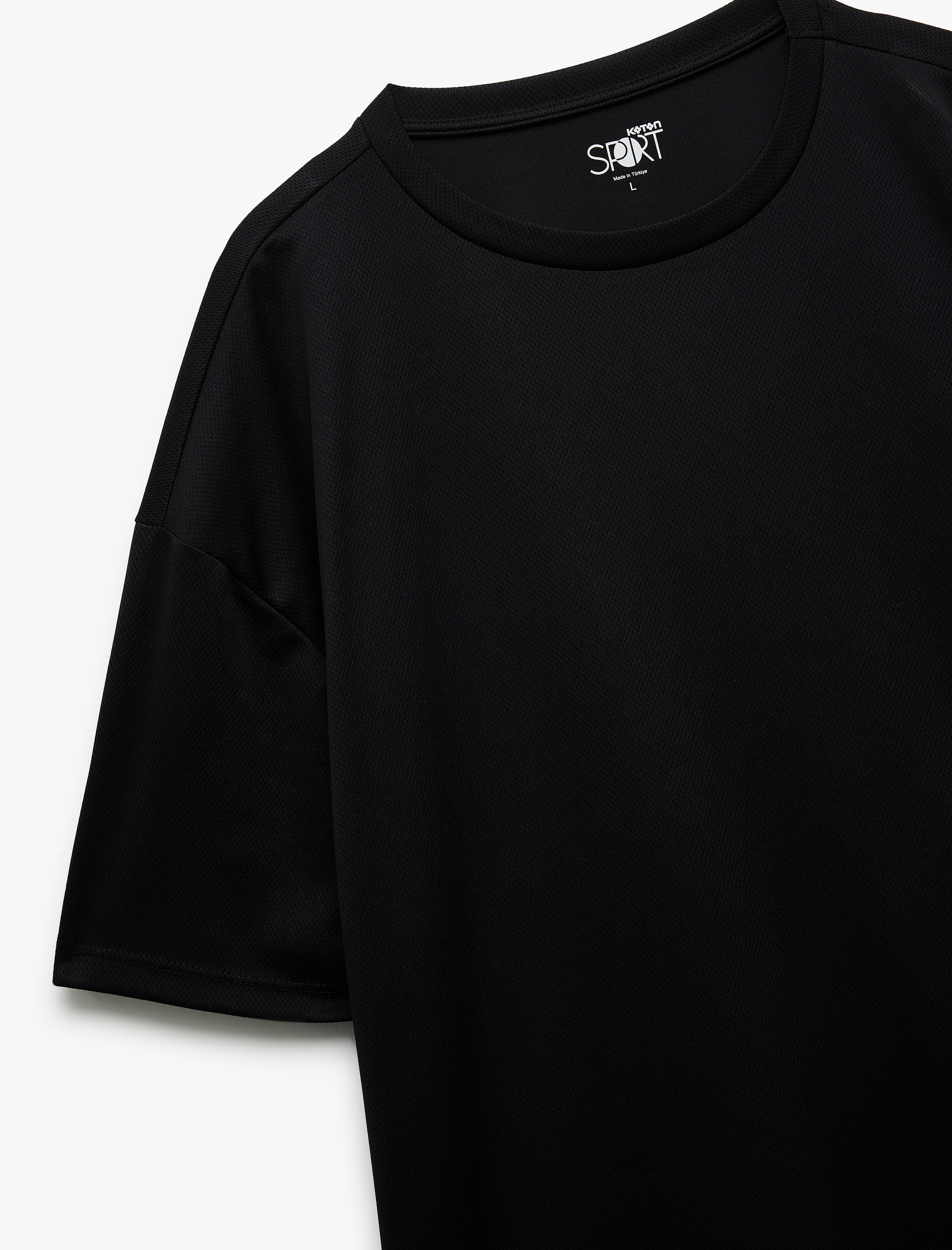   Bisiklet Yaka Yarım Kollu Oversize Arkası Baskılı Spor Tişört