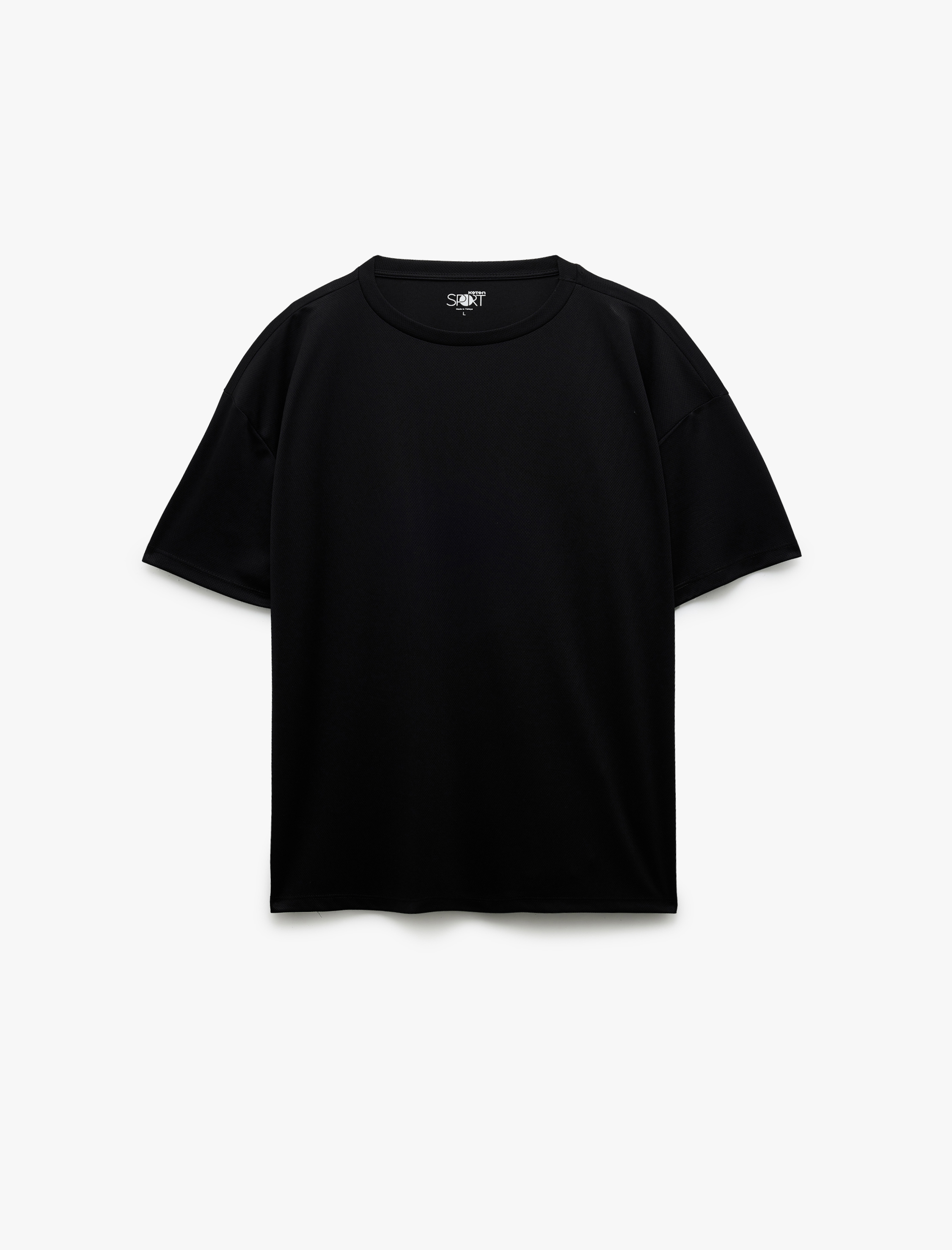   Bisiklet Yaka Yarım Kollu Oversize Arkası Baskılı Spor Tişört