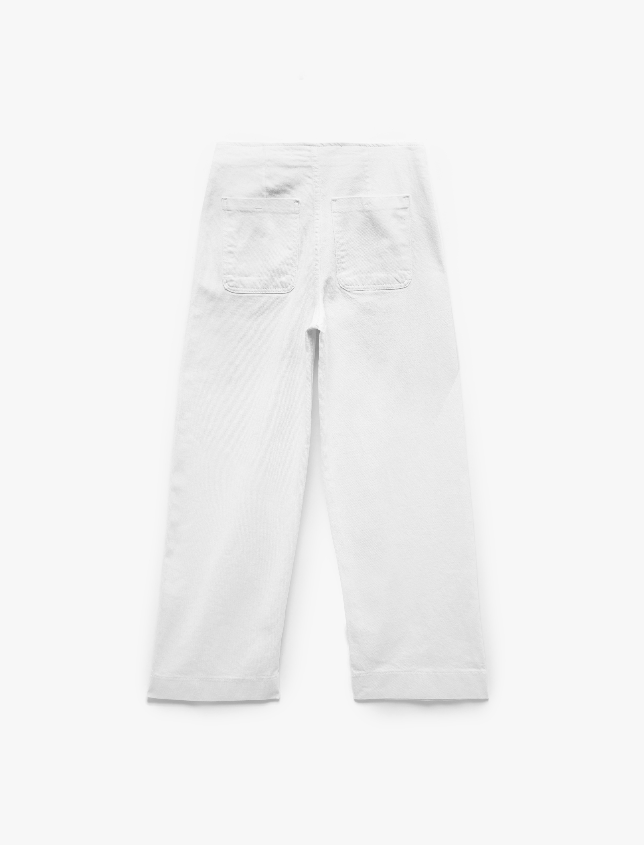   Yüksek Bel Rahat Kalıp Cepli Kısa Denim Pantolon  -  Culotte Jeans