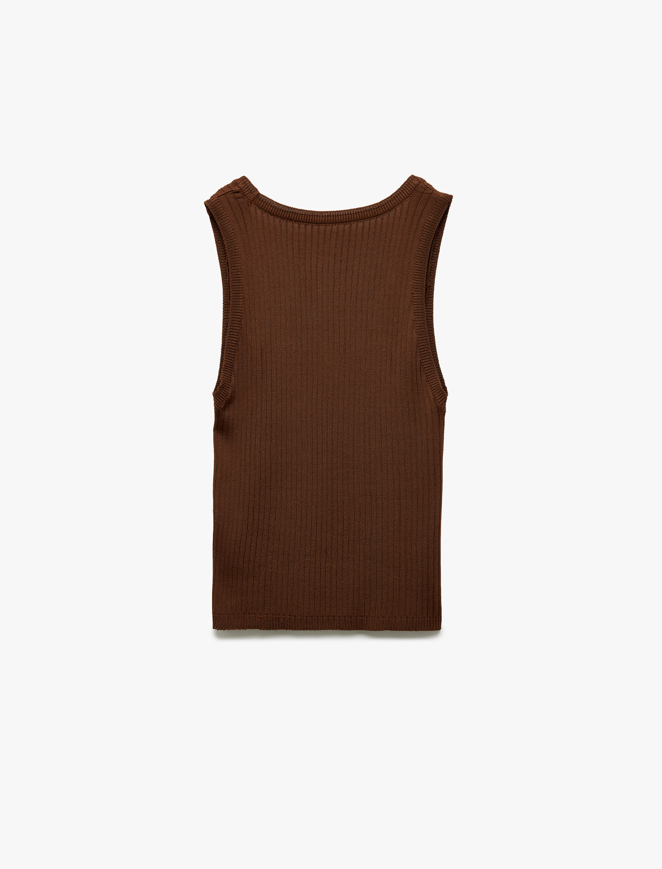 Derin Yuvarlak Yaka Kolsuz Triko Atlet