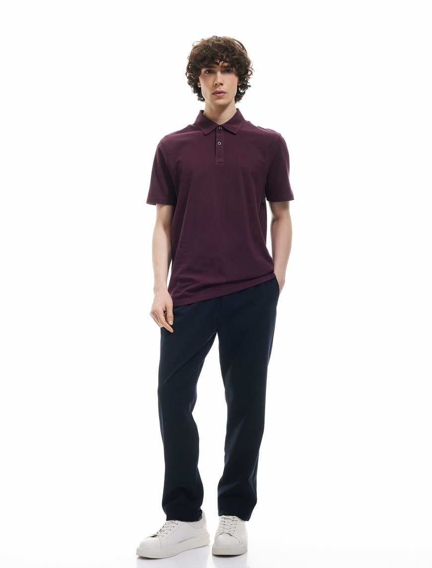   Pamuklu Regular Fit Kısa Kollu Polo Yaka Tişört