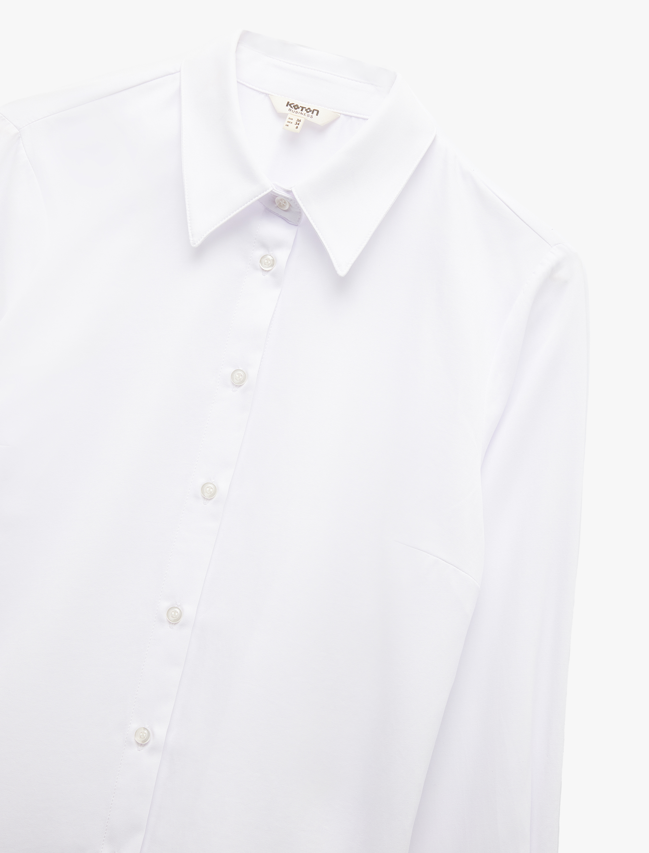   Klasik Yaka Uzun Kollu Kadın Saten Gömlek