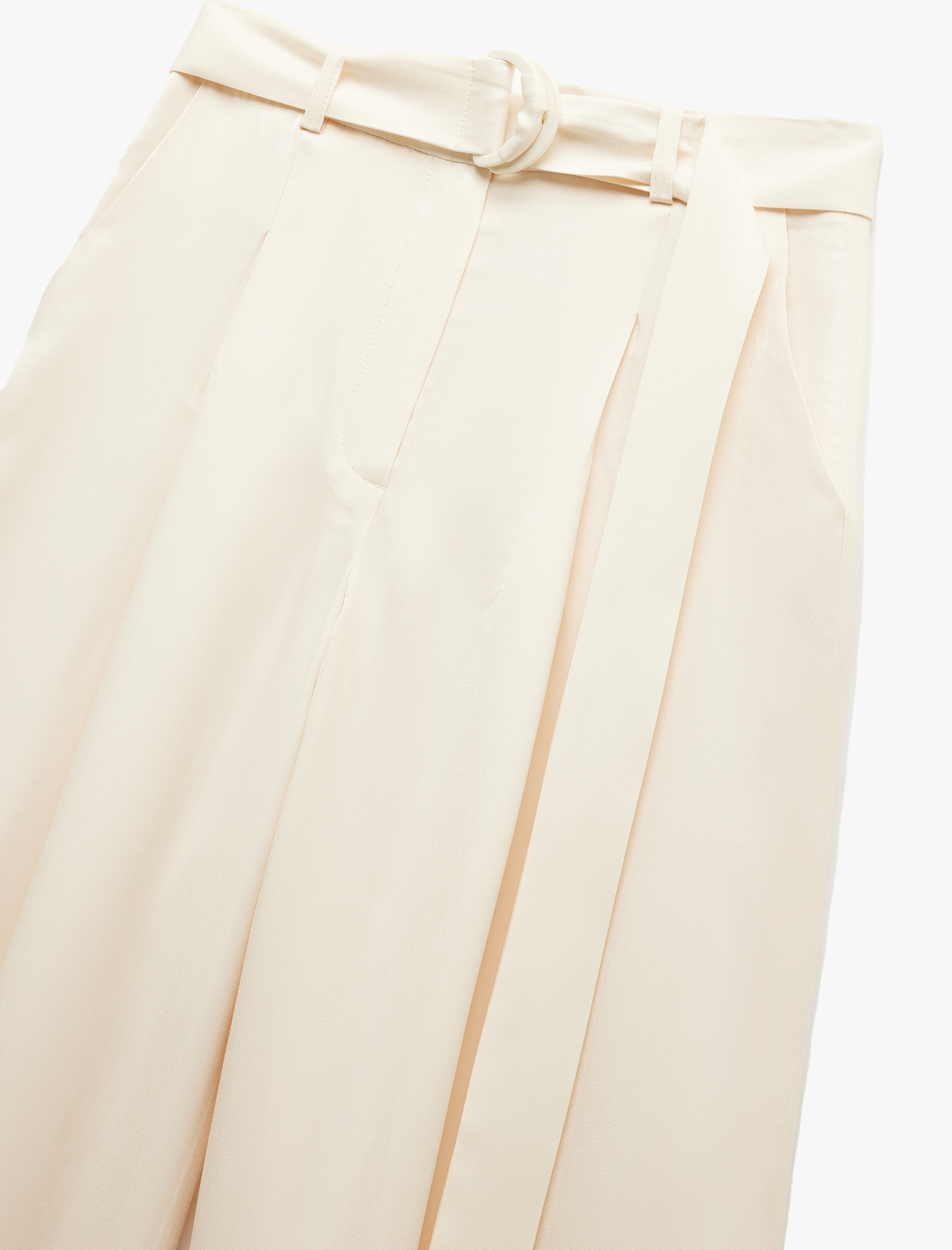   Koton X Sima Tarkan - Viskon Kumaş Cepli Kemer Detaylı Palazzo Pantolon