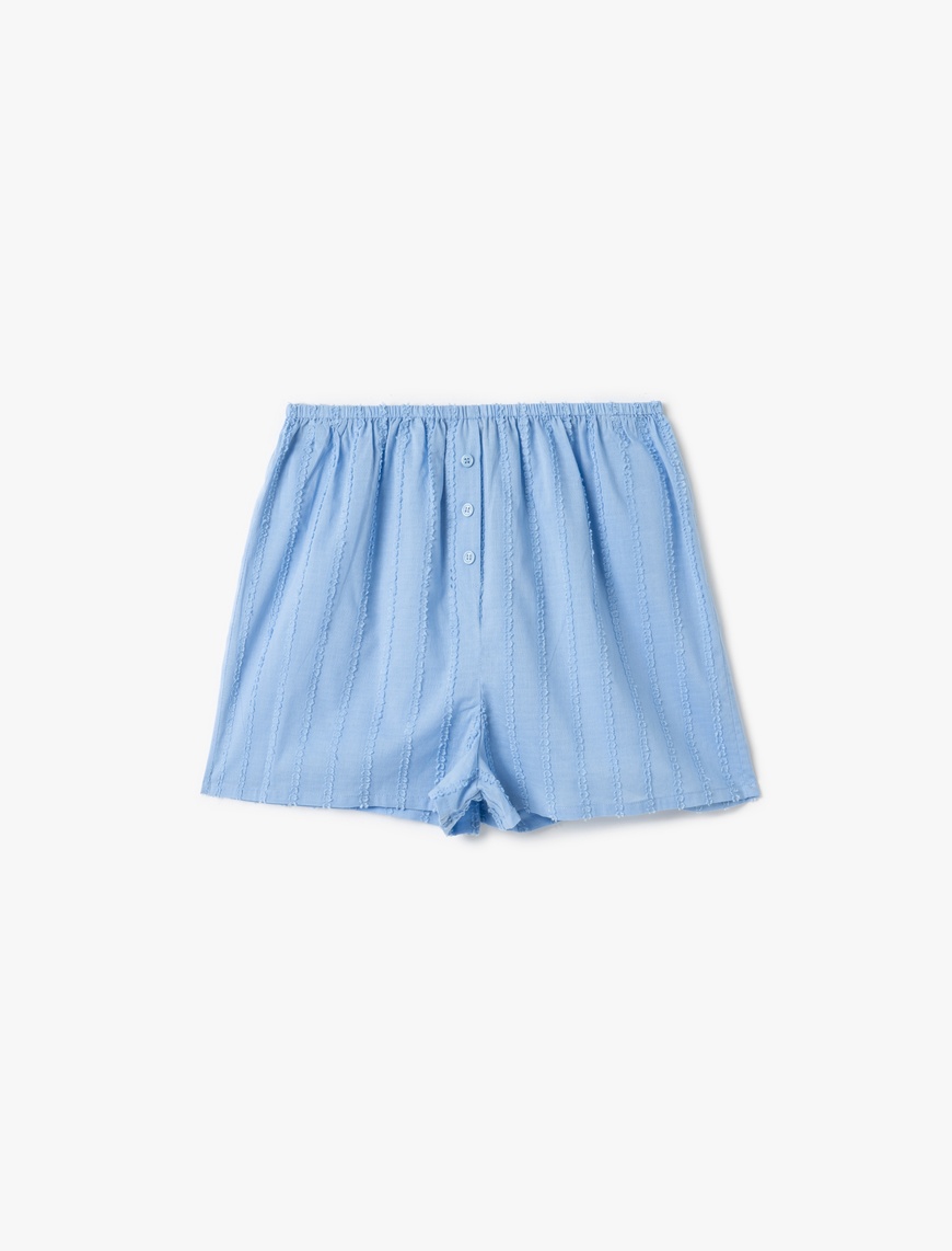   Pamuklu Çizgili Boxer Şort Pijama Altı