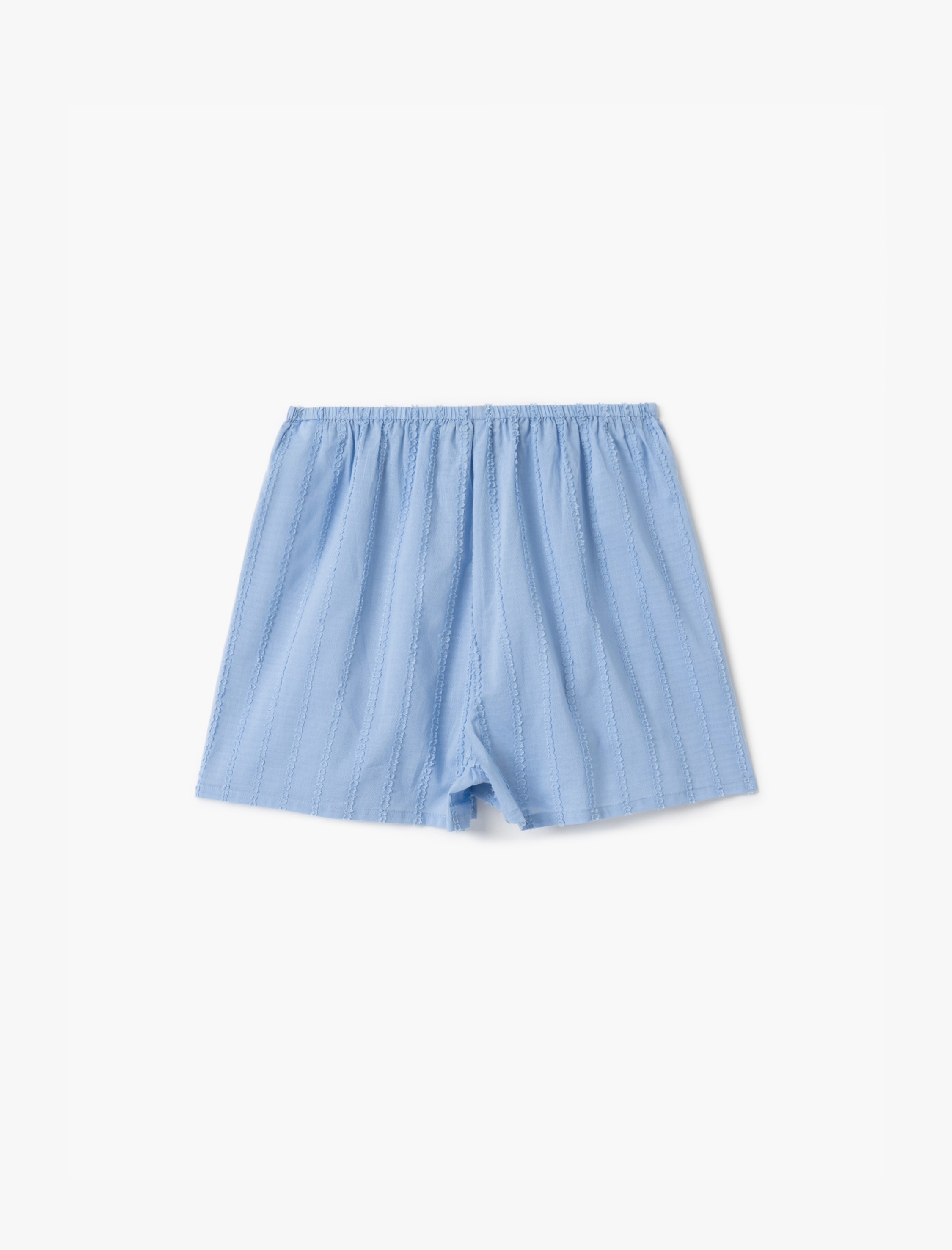 Pamuklu Çizgili Boxer Şort Pijama Altı