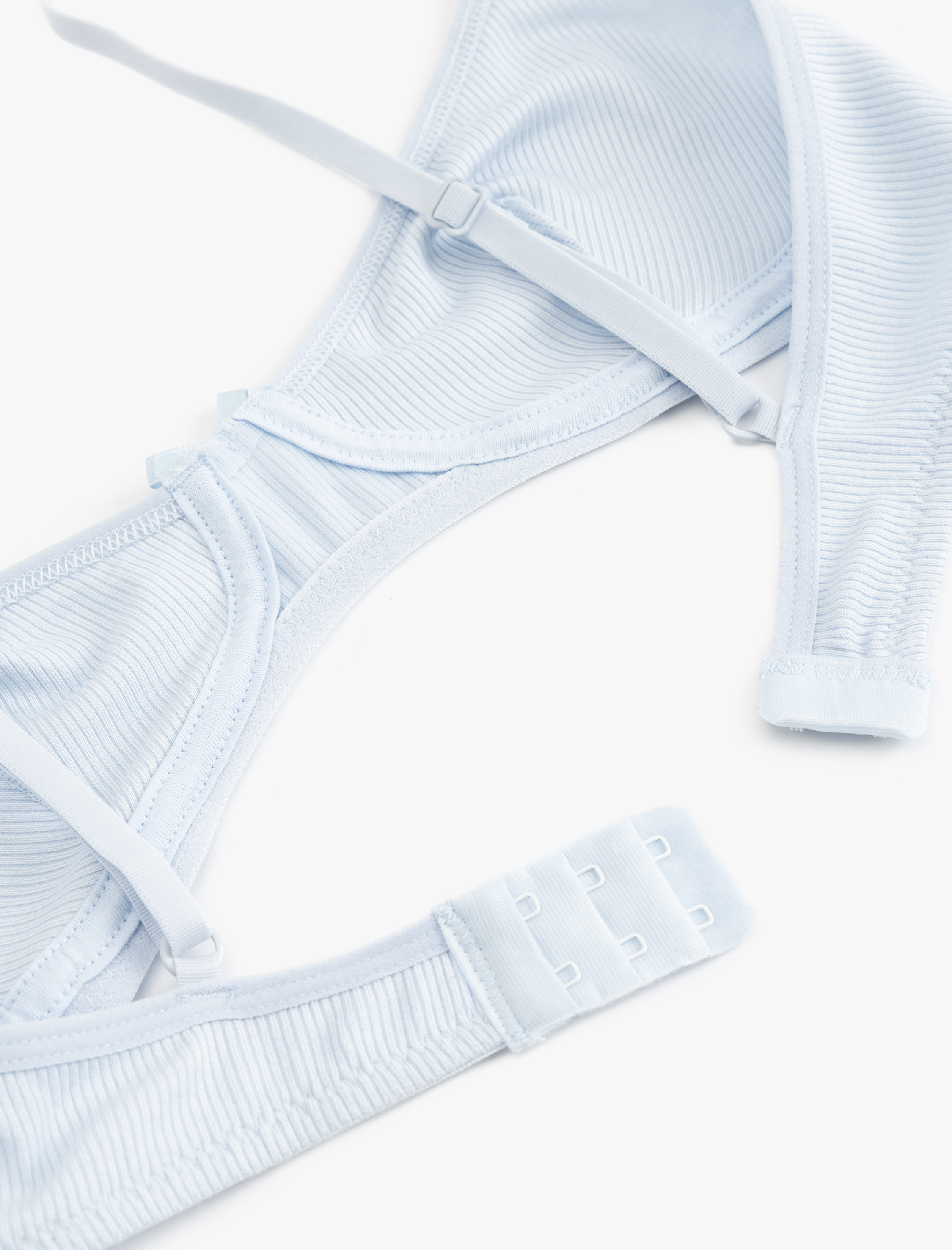   Viskon Dolgusuz Balensiz Çizgili Sütyen