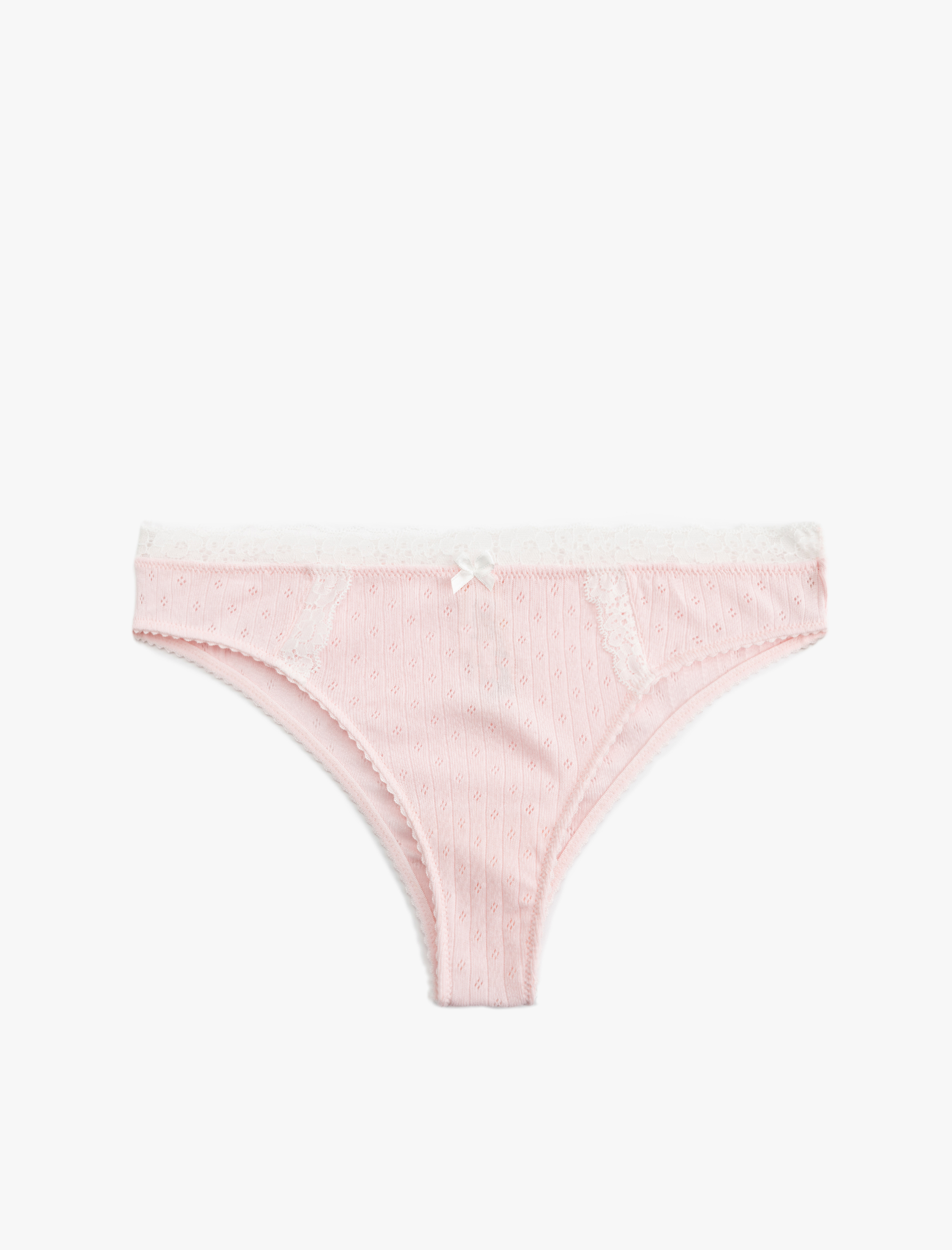   Dantel Detaylı Pamuklu Brazilian Külot