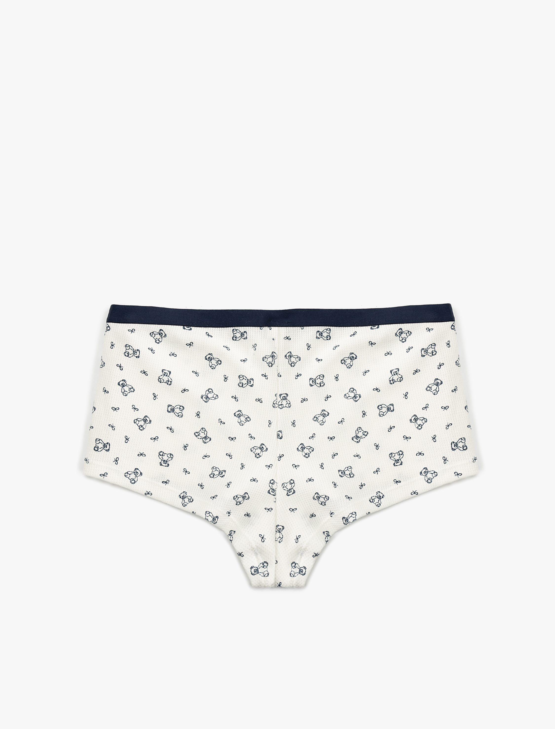   Pamuklu Yüksek Bel Ayıcık Desenli Hipster Külot