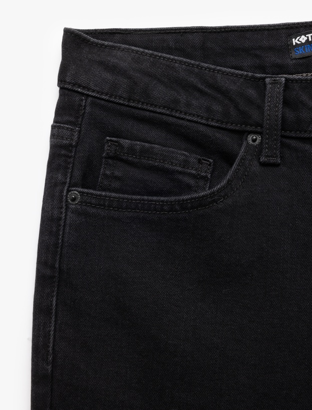 Pamuklu Normal Bel Düğmeli Skinny Fit Jean Pantolon - Michael Jean_6