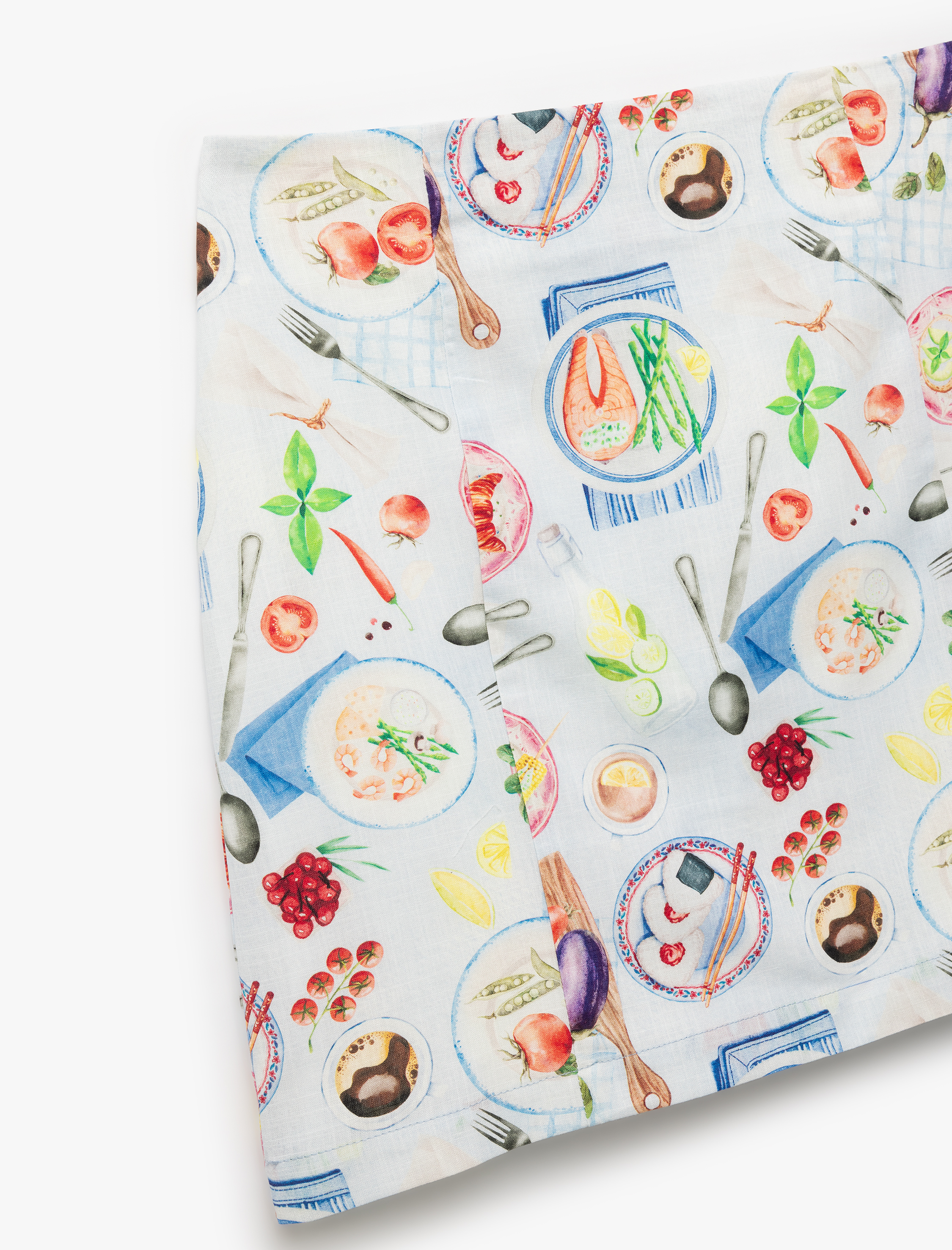   Pamuklu A Kesim Desenli Mini Etek