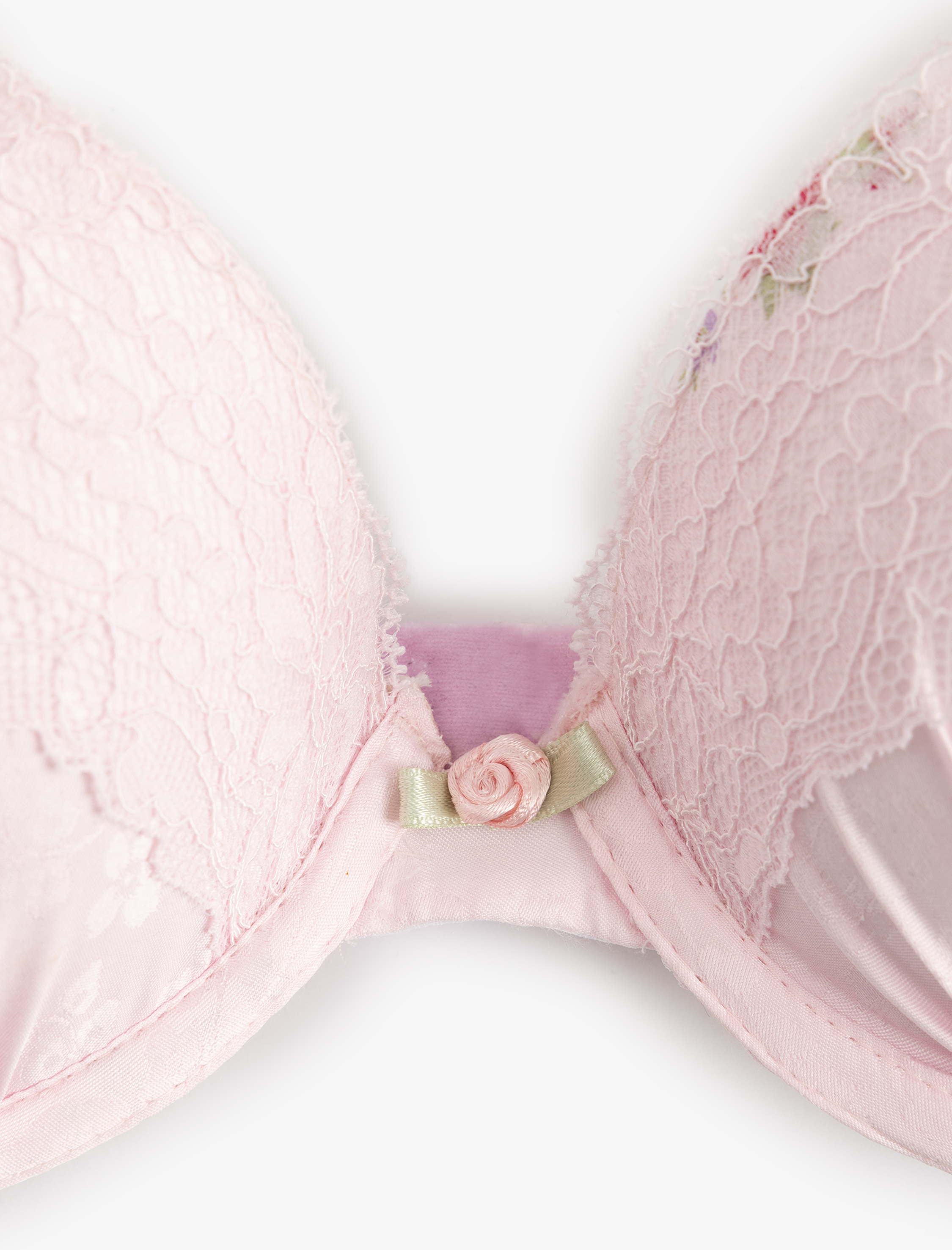   Fiyonklu Çiçekli Maximizer Ekstra Destekli Saten Sütyen