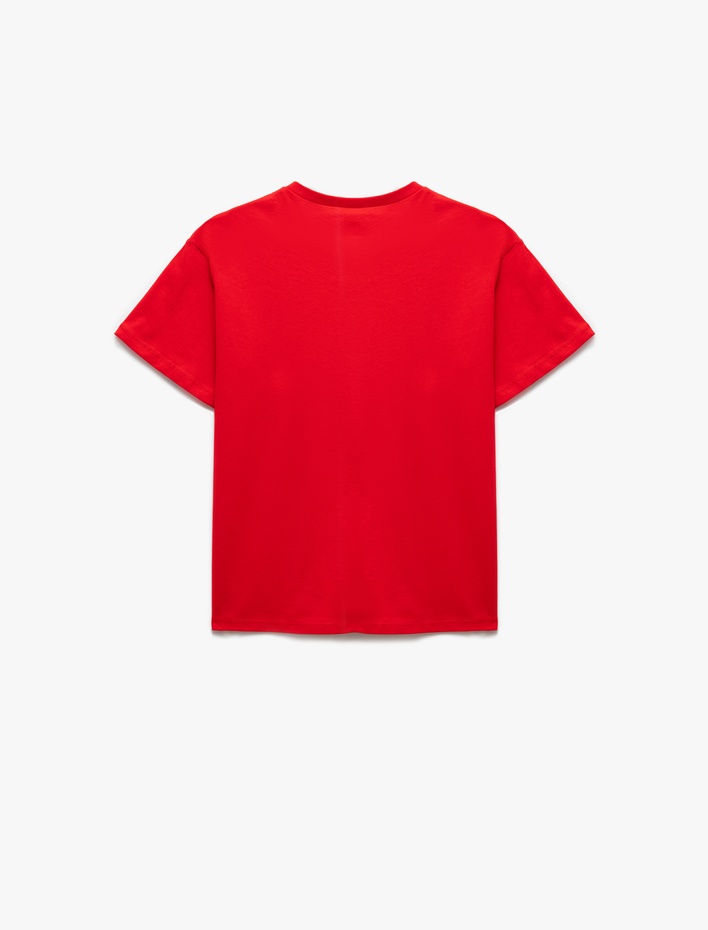 Erkek Çocuk Pamuklu Atatürk Baskılı Bisiklet Yaka Kısa Kollu Tişört