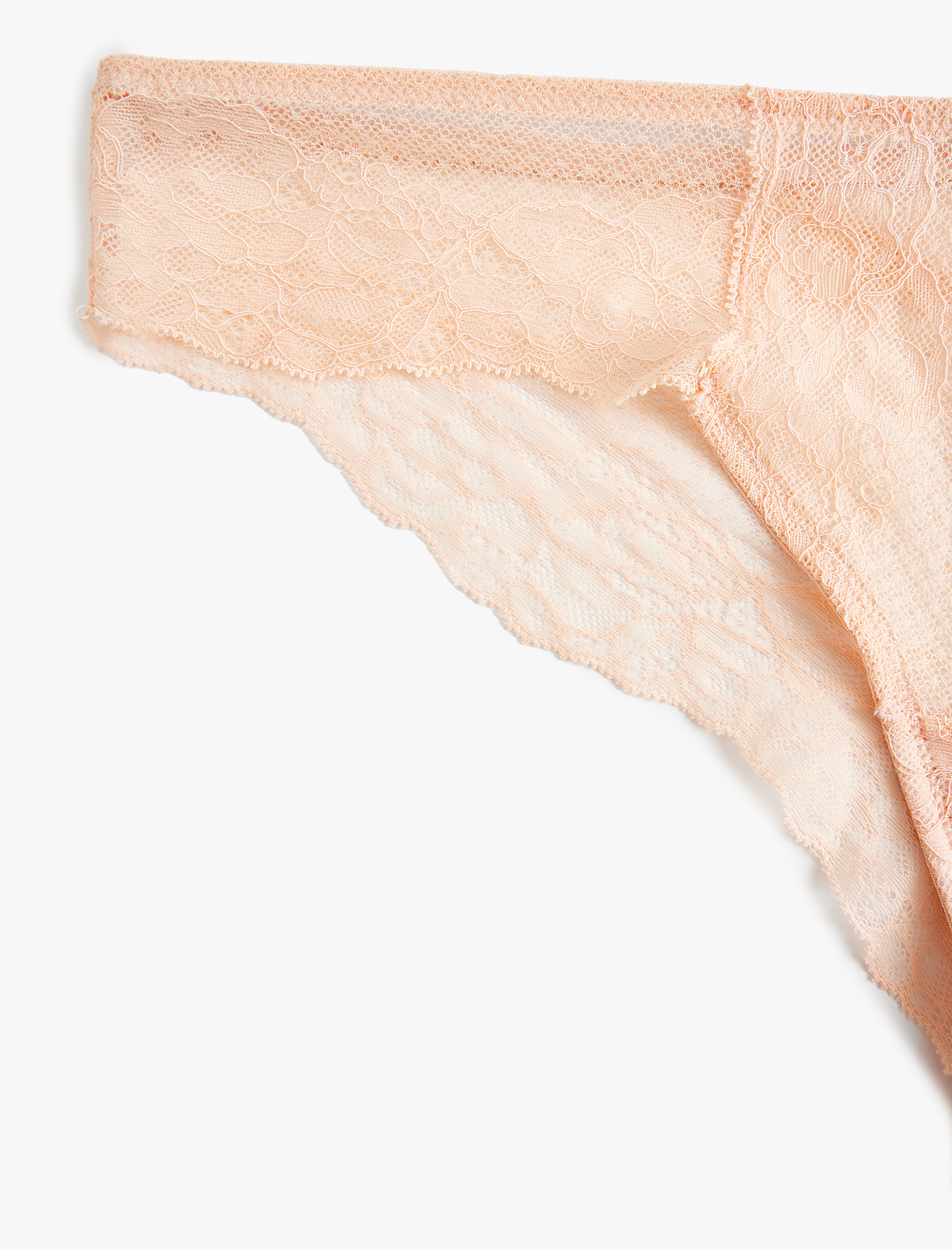   Rahat Kalıp Transparan Dantelli Brazilian Külot