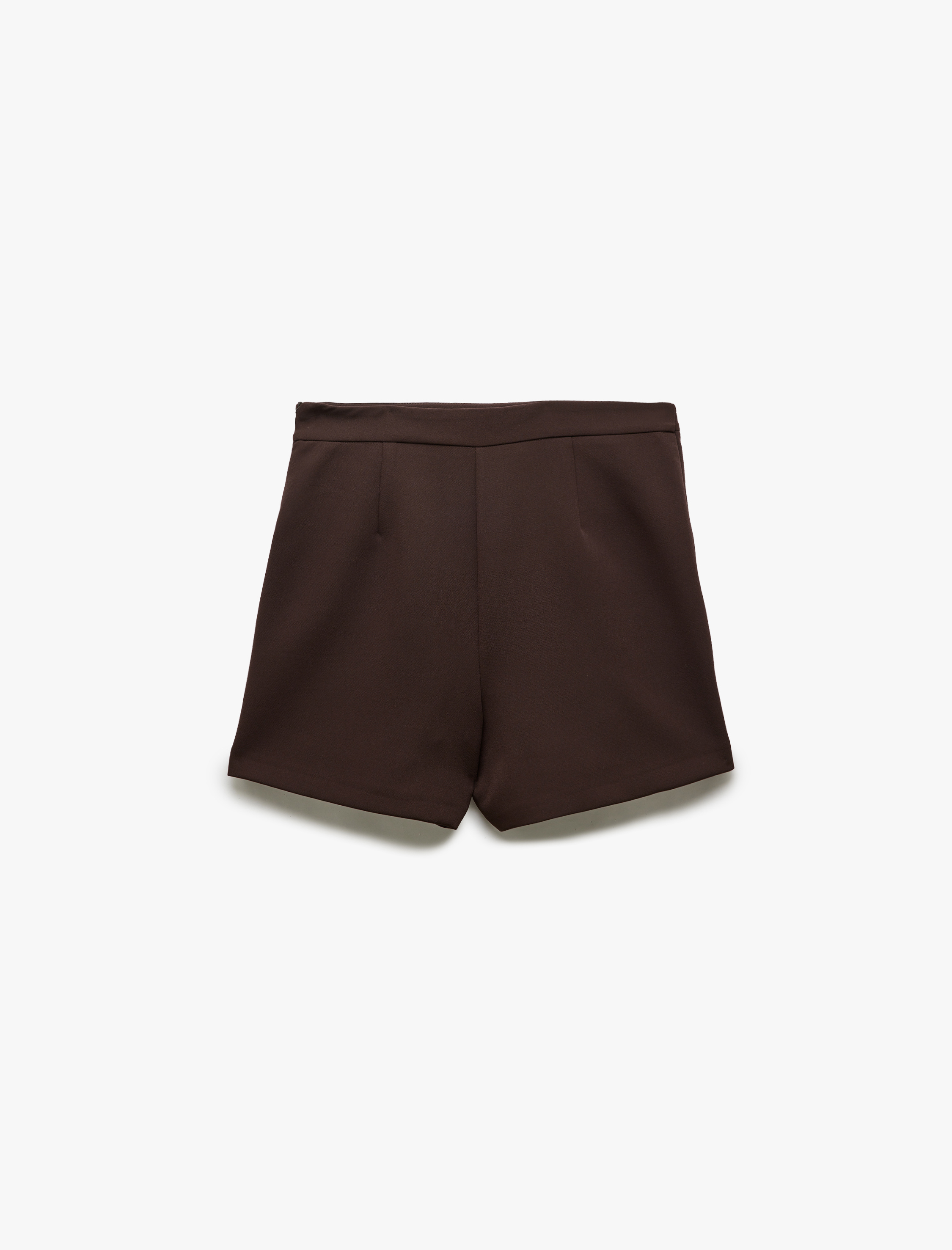   Metal Aksesuar Detaylı Kruvaze Mini Şort Etek