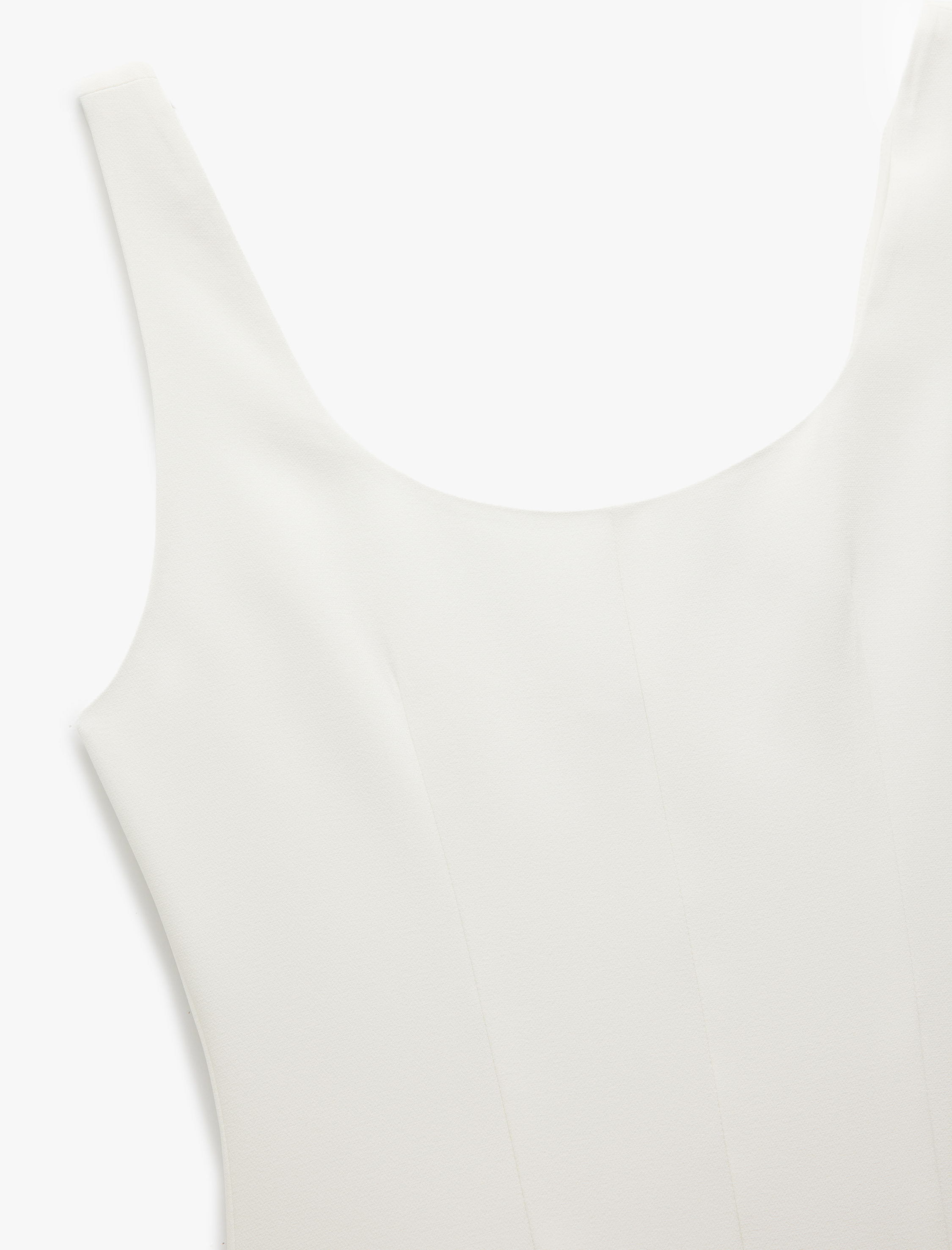   Kolsuz Astarlı Kare Yaka Pileli Katlı Askılı Mini Elbise