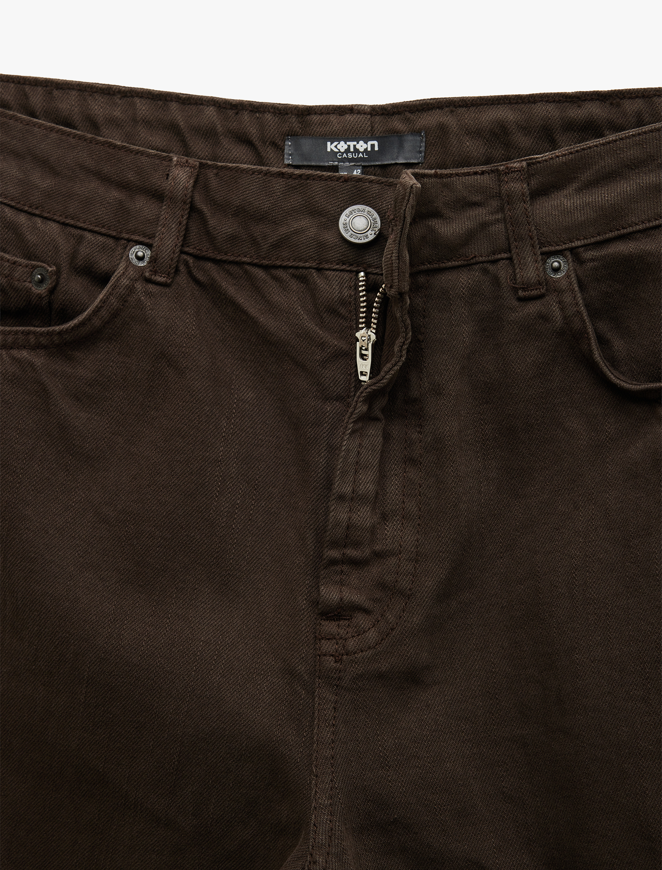   Pamuklu Rahat Kesim Düğmeli Erkek Pantolon