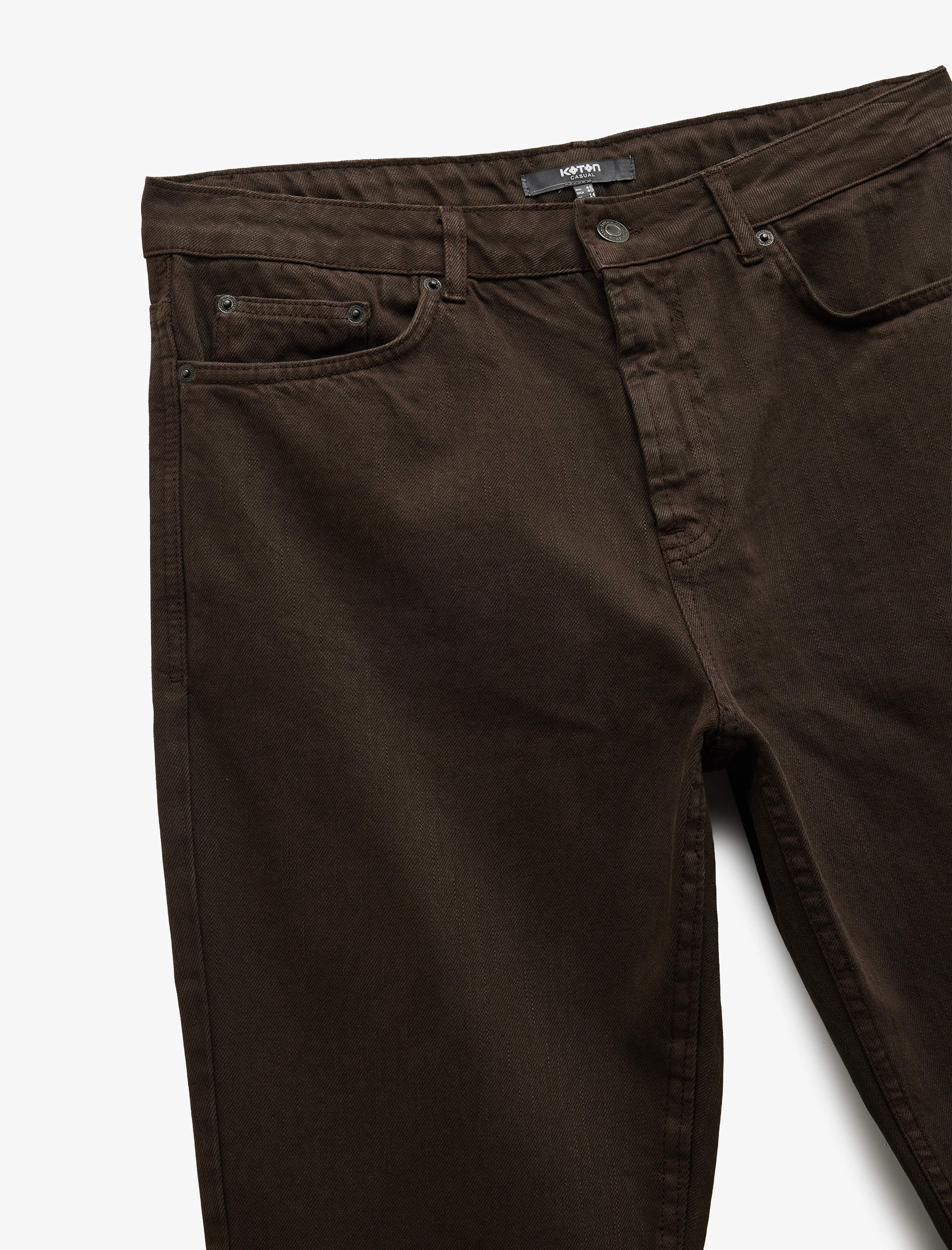   Pamuklu Rahat Kesim Düğmeli Erkek Pantolon