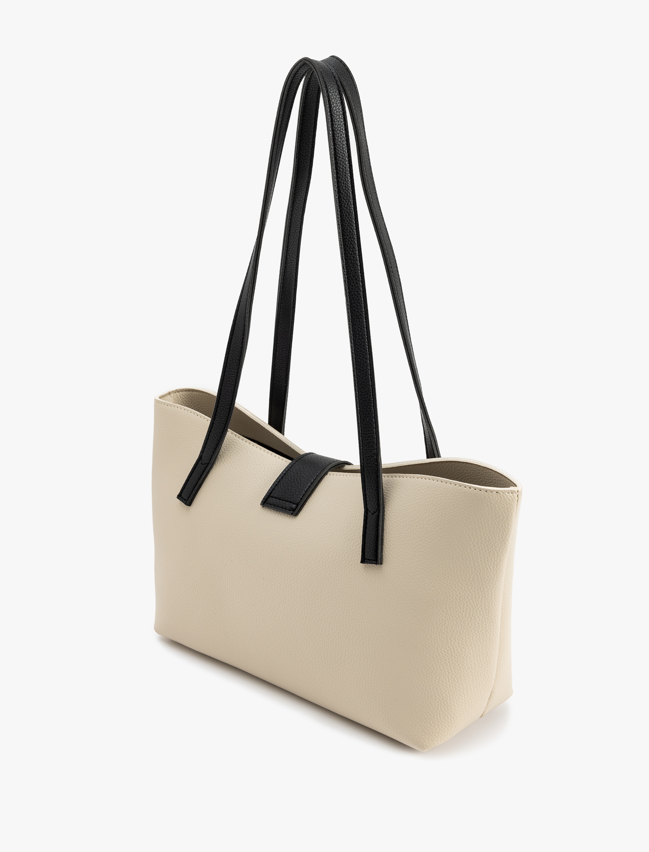  Kadın Metal Aksesuarlı Saplı Suni Deri Tote Çanta