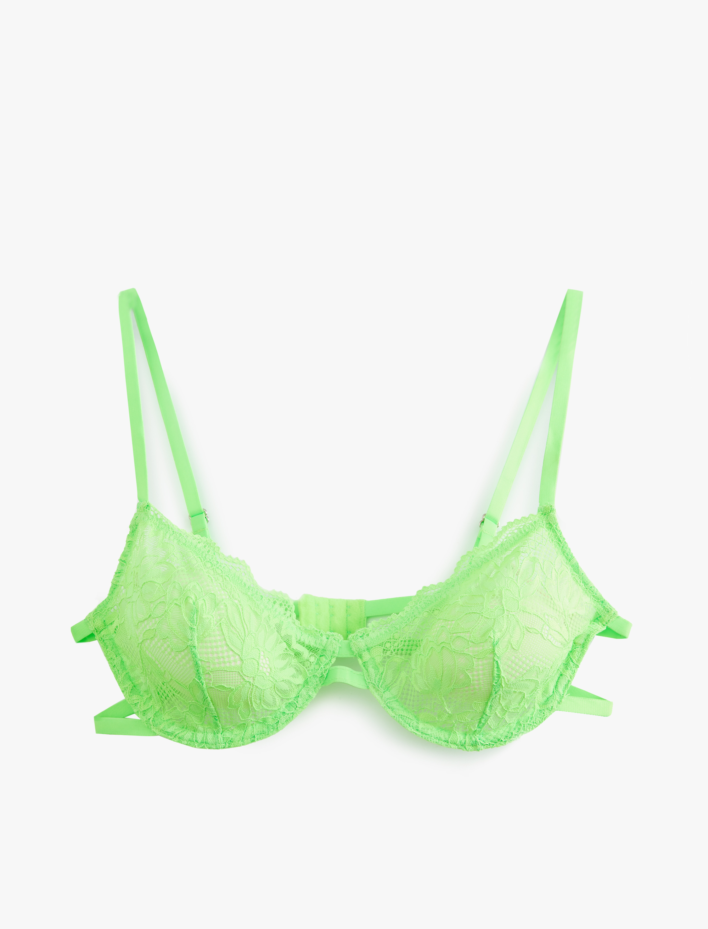   Pencere Detaylı Balenli Dantelli Sütyen