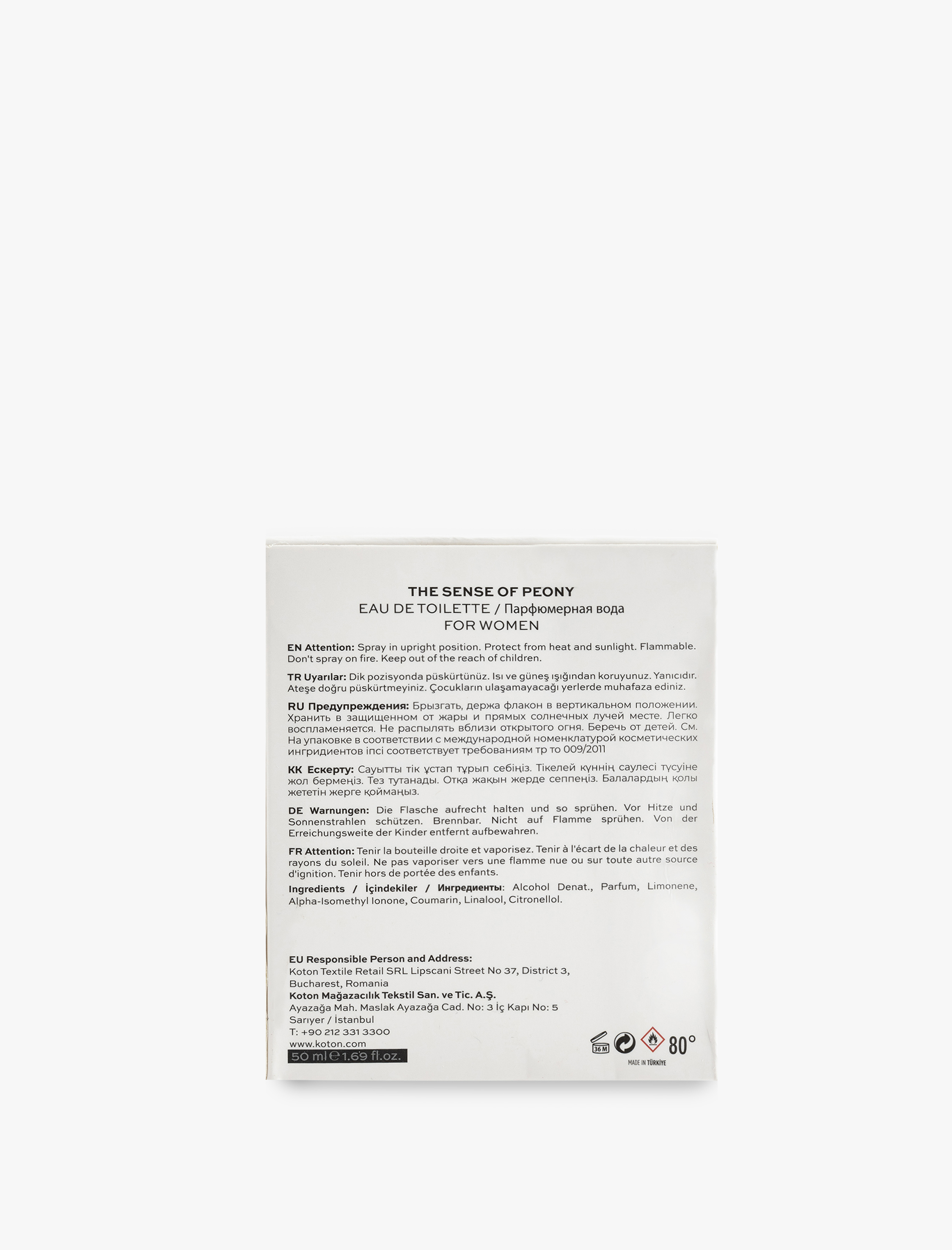  Kadın Parfüm The Sense of Peony 50 ML