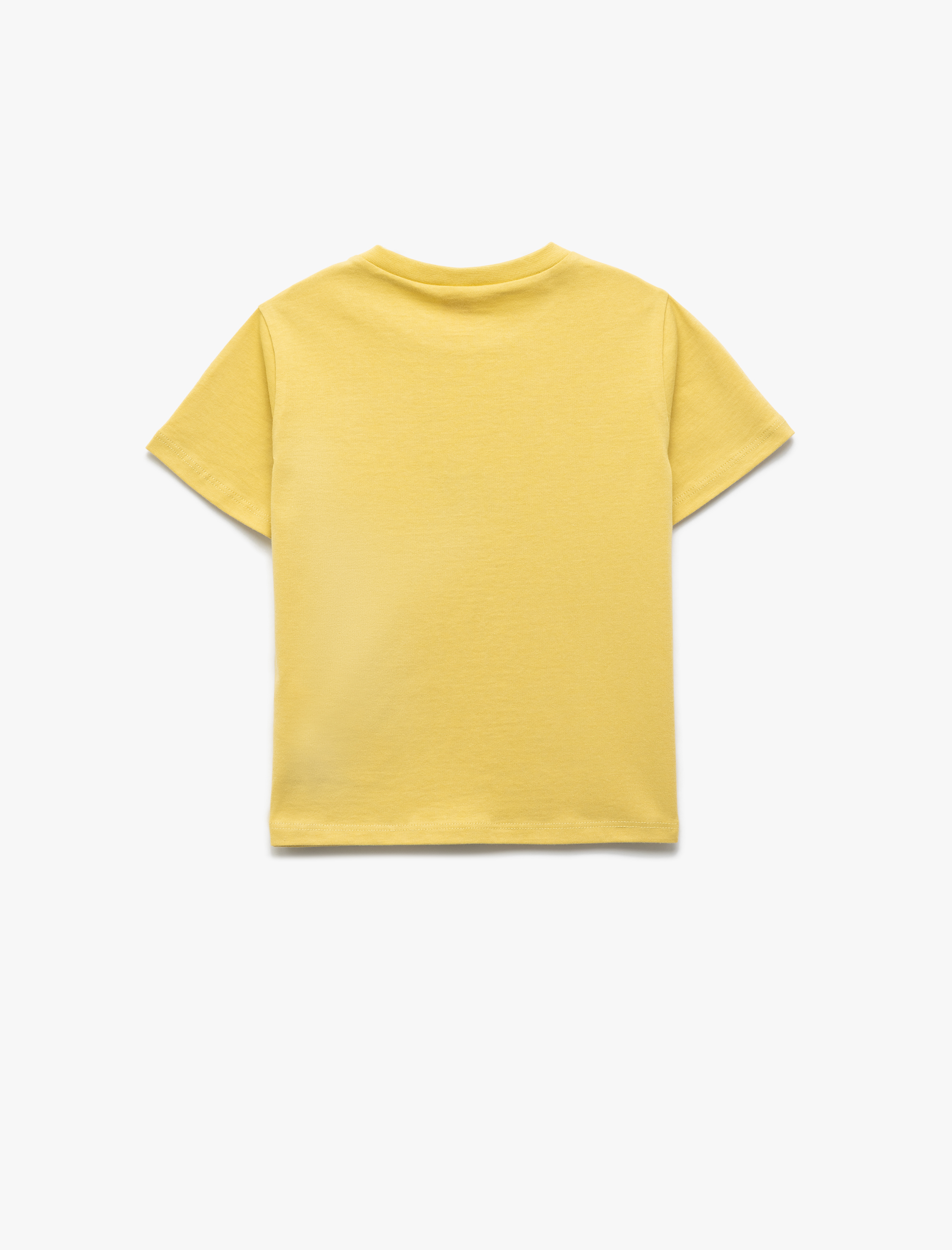  Erkek Bebek Dinozor Baskılı Kısa Kollu Bisiklet Yaka Pamuklu Tişört