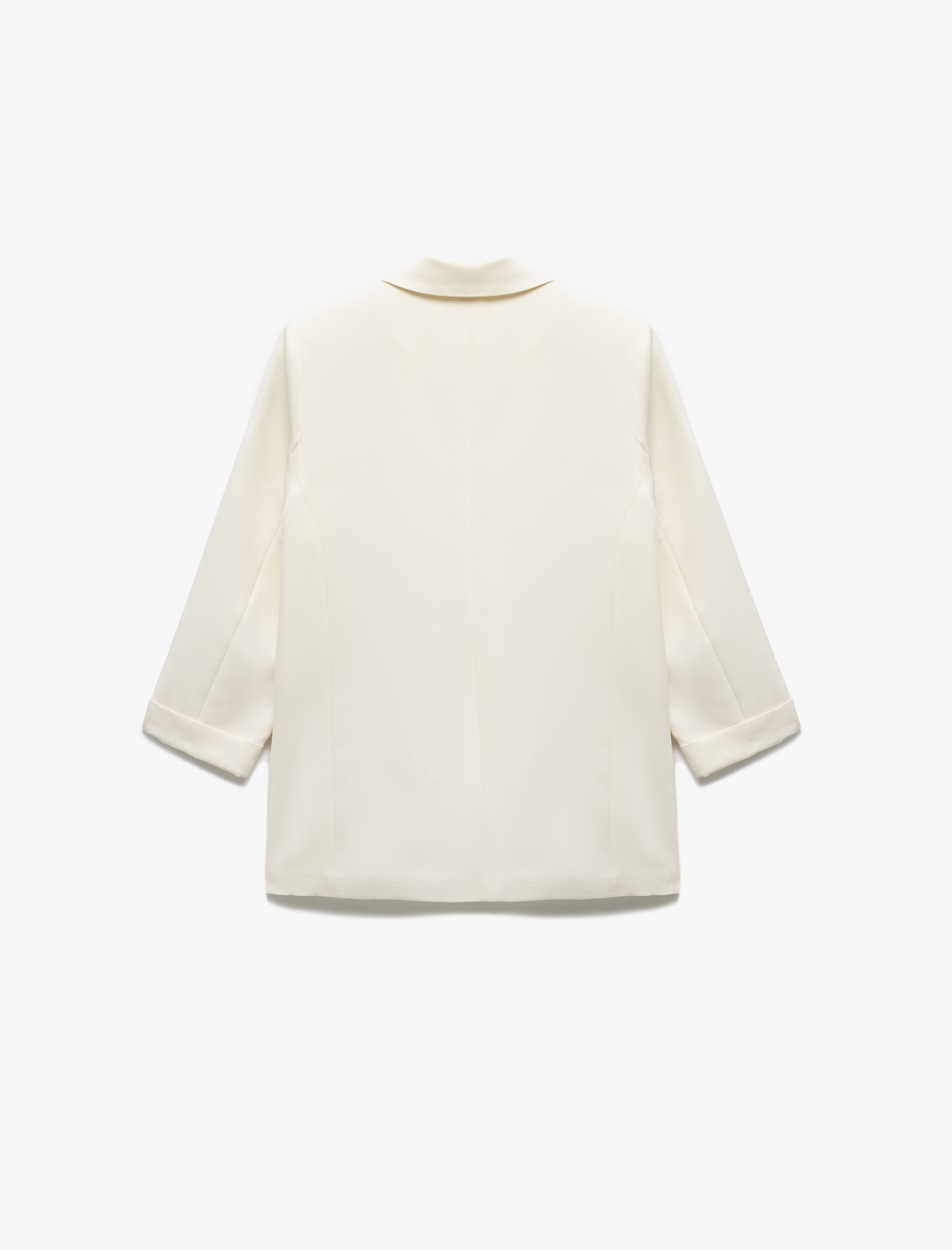   Modal Kumaş Karışımlı Uzun Kollu Cep Detaylı Kruvaze Blazer Ceket