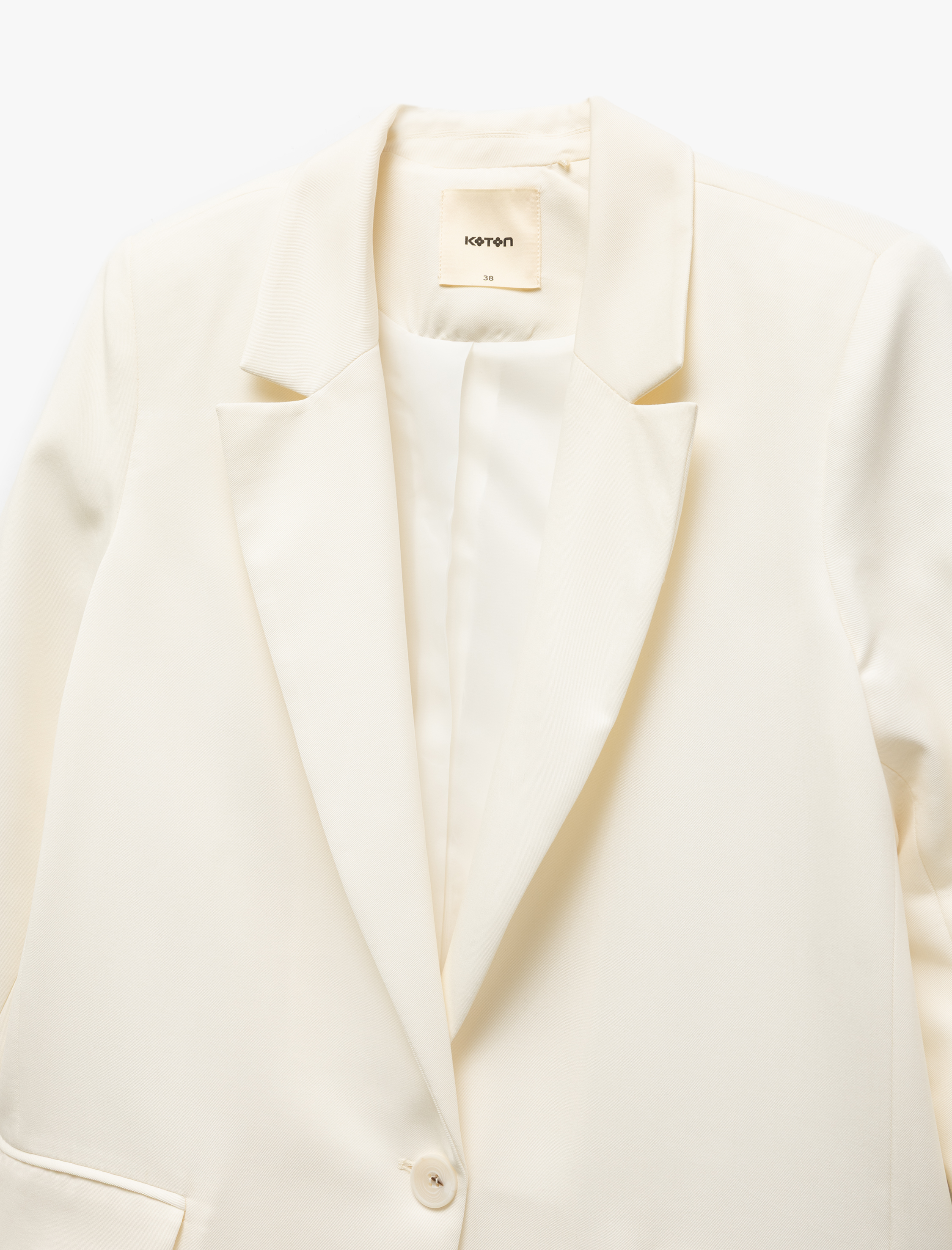   Modal Kumaş Karışımlı Uzun Kollu Cep Detaylı Kruvaze Blazer Ceket