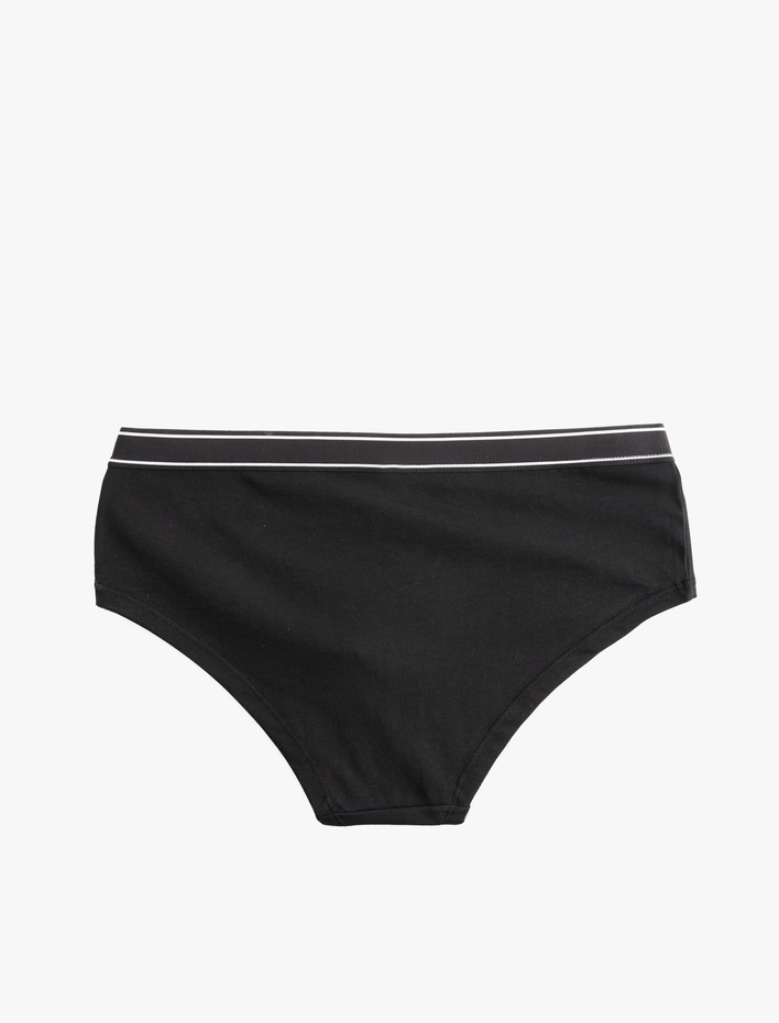  Pamuklu Baskılı Yüksek Bel Hipster Külot