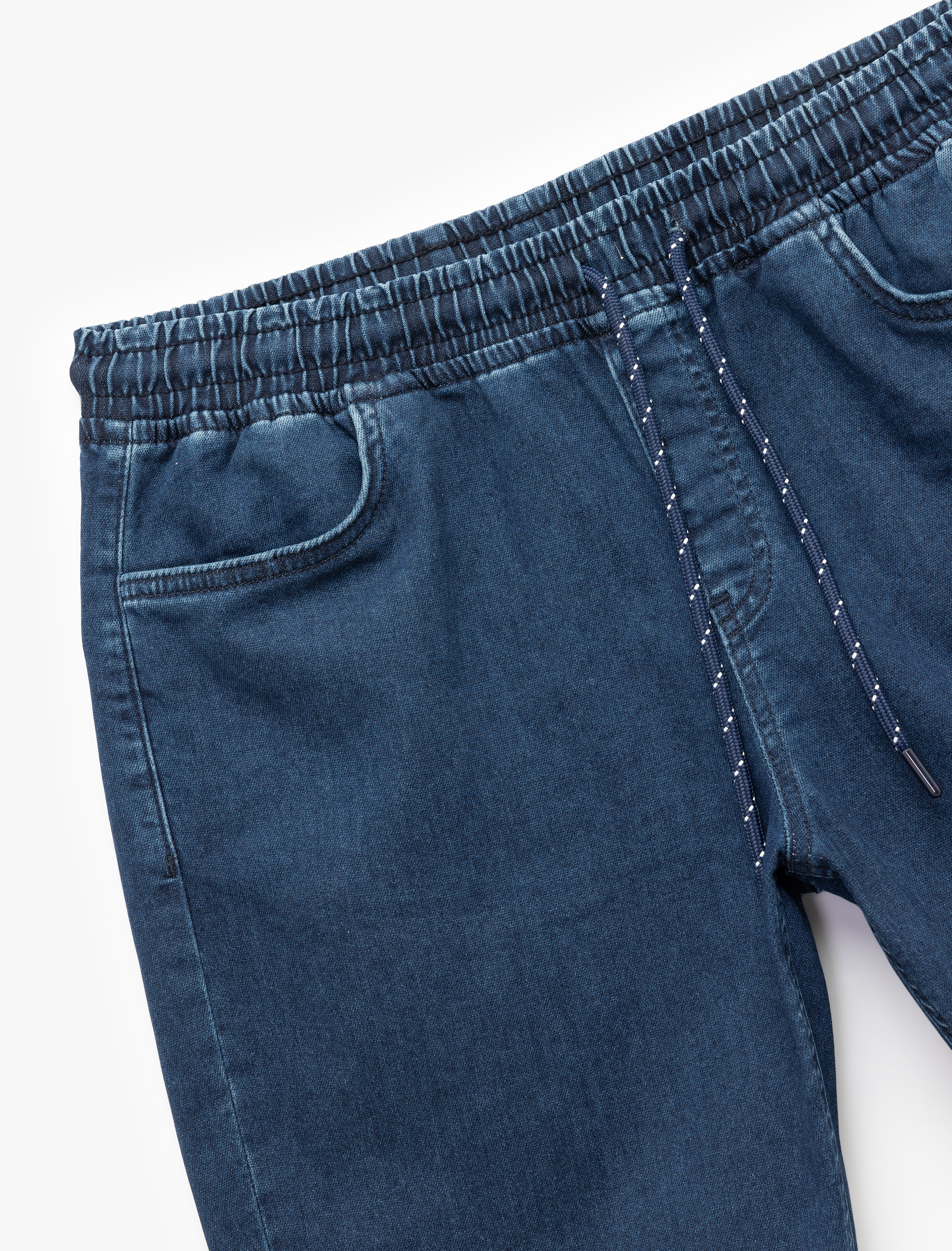   Beli Bağcıklı Bermuda Slim Fit Jean Şort