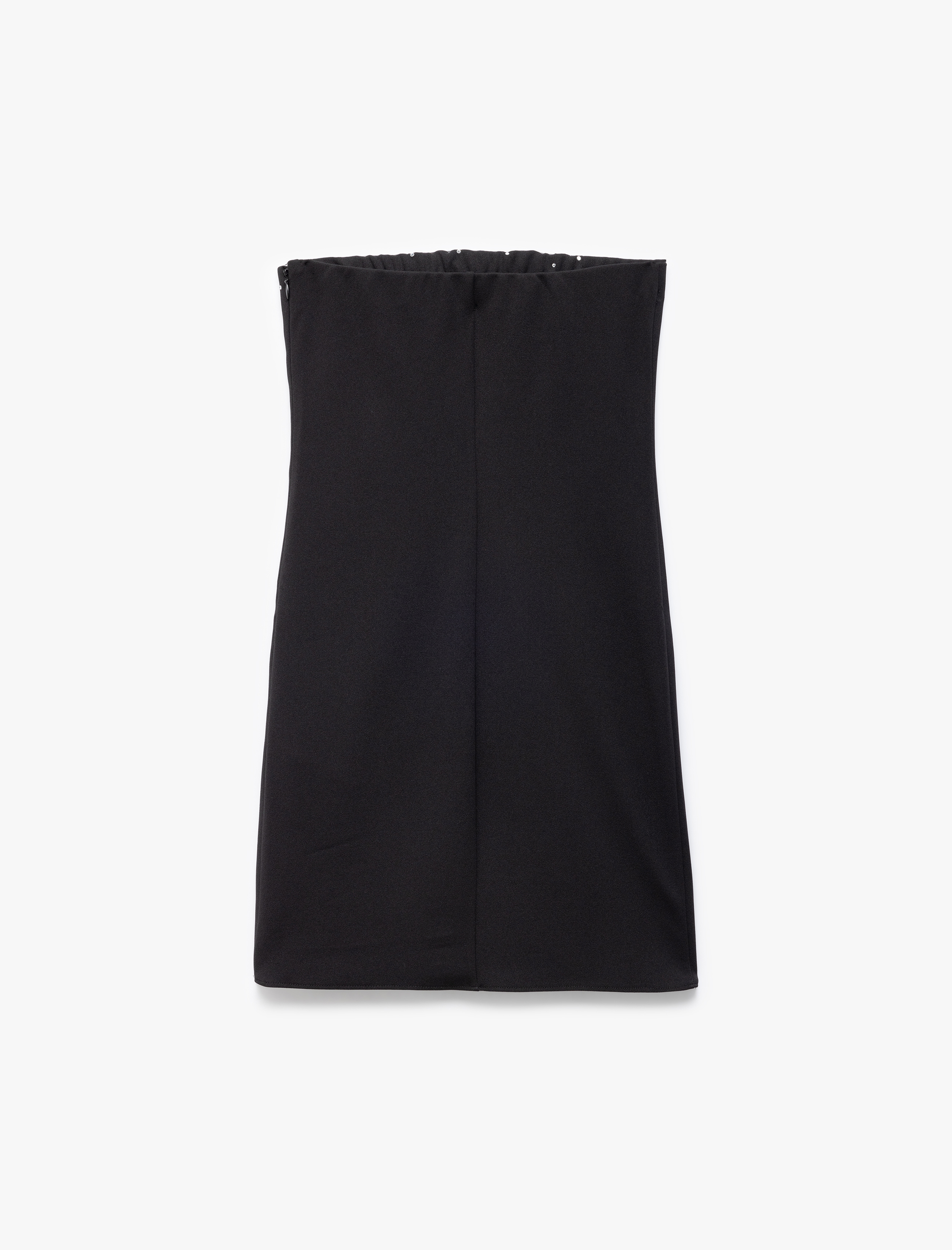 Mini Taşlı Straplez Kolsuz Slim Fit Abiye Elbise